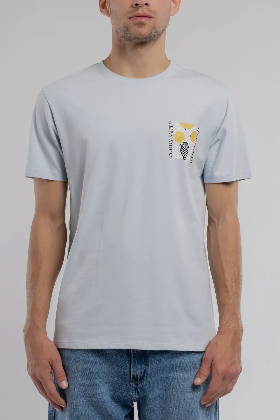 Teddy Smith T-Panorama MC t-shirt pastel blue ample