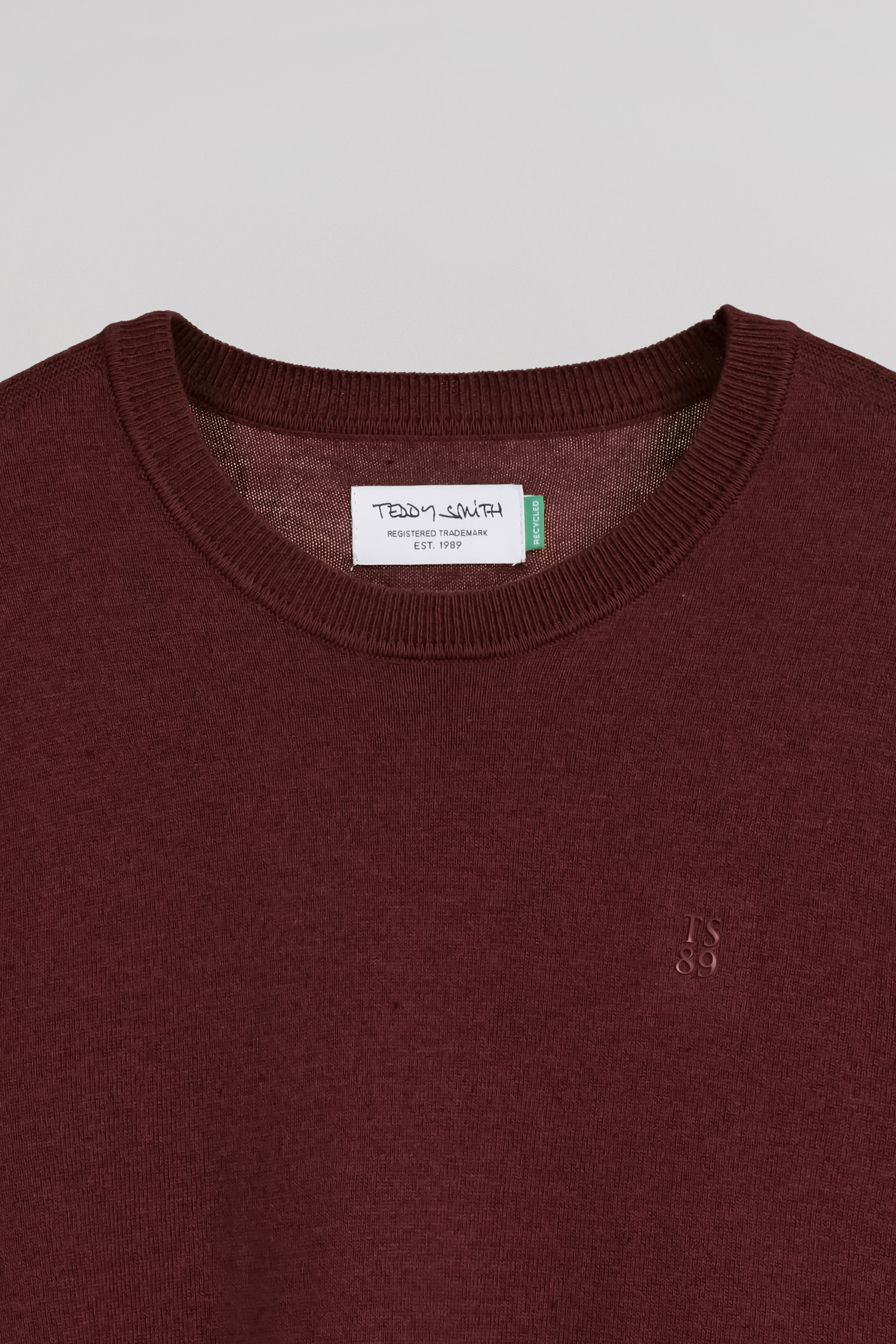 Teddy Smith P-Martino pull homme bordeaux foncé