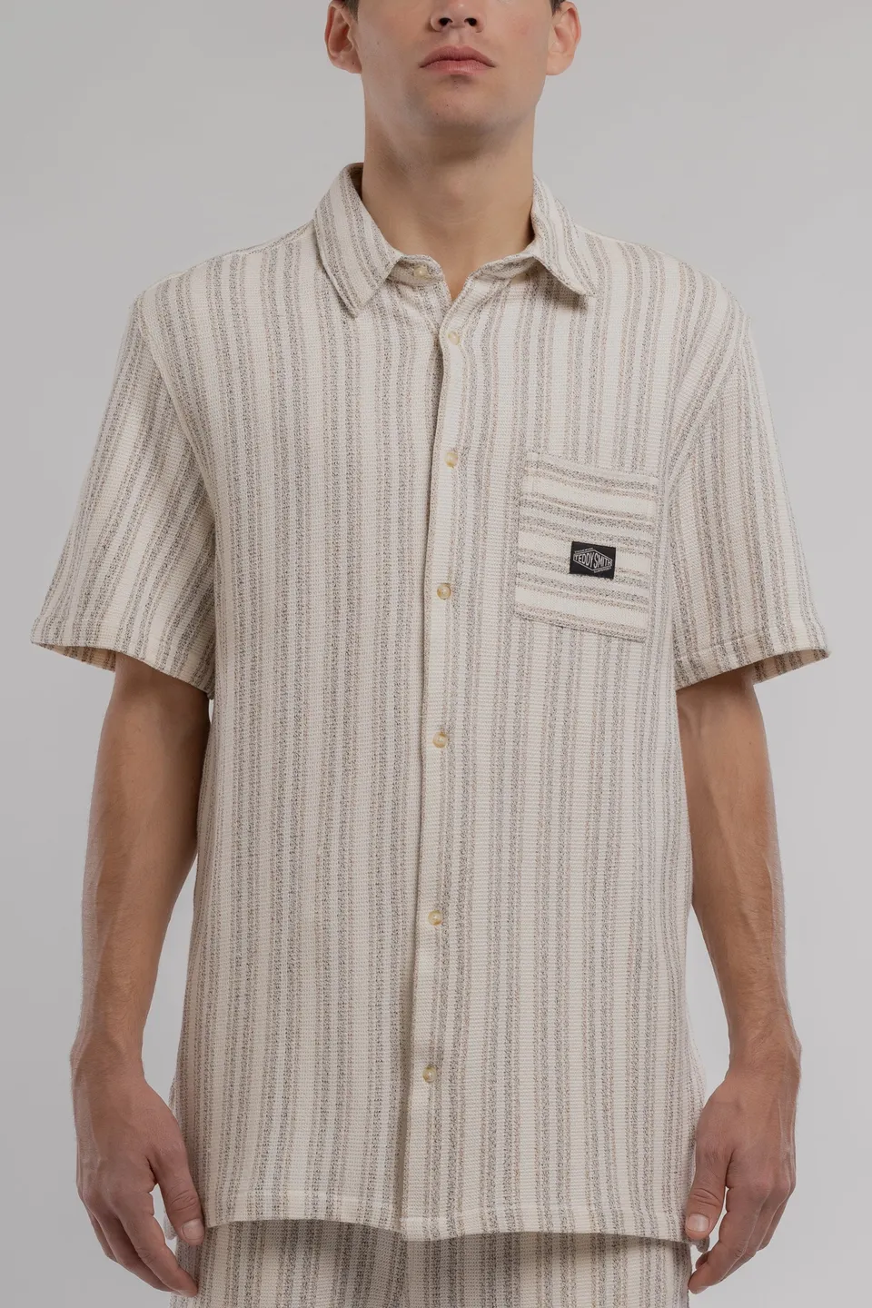 Teddy Smith C-Akuma MC chemise homme Middle White rayée
