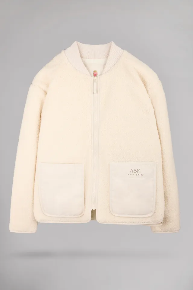Teddy Smith B-Fentz veste sherpa cream col bomber