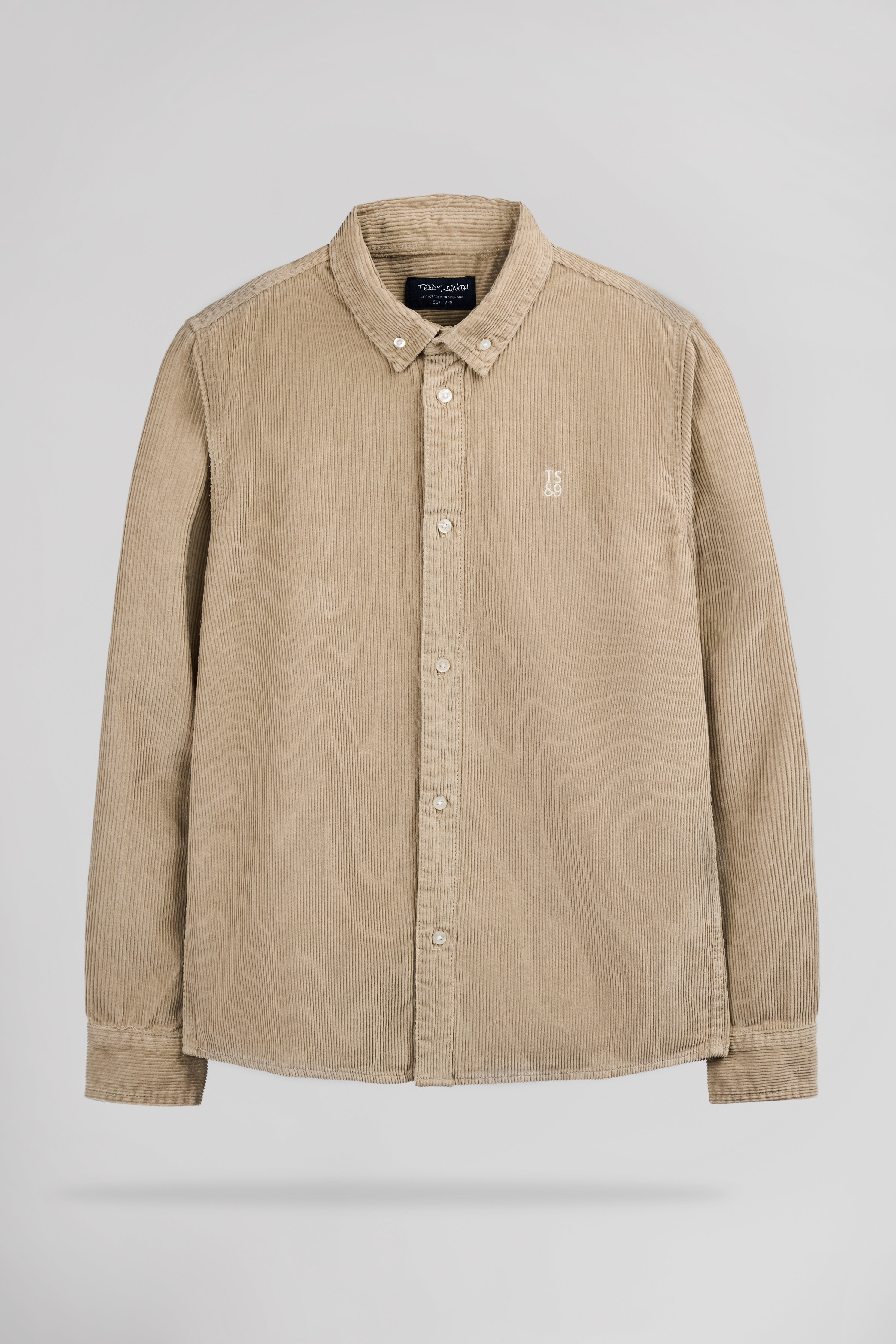 Teddy Smith C-Elton ML chemise velours beige coton
