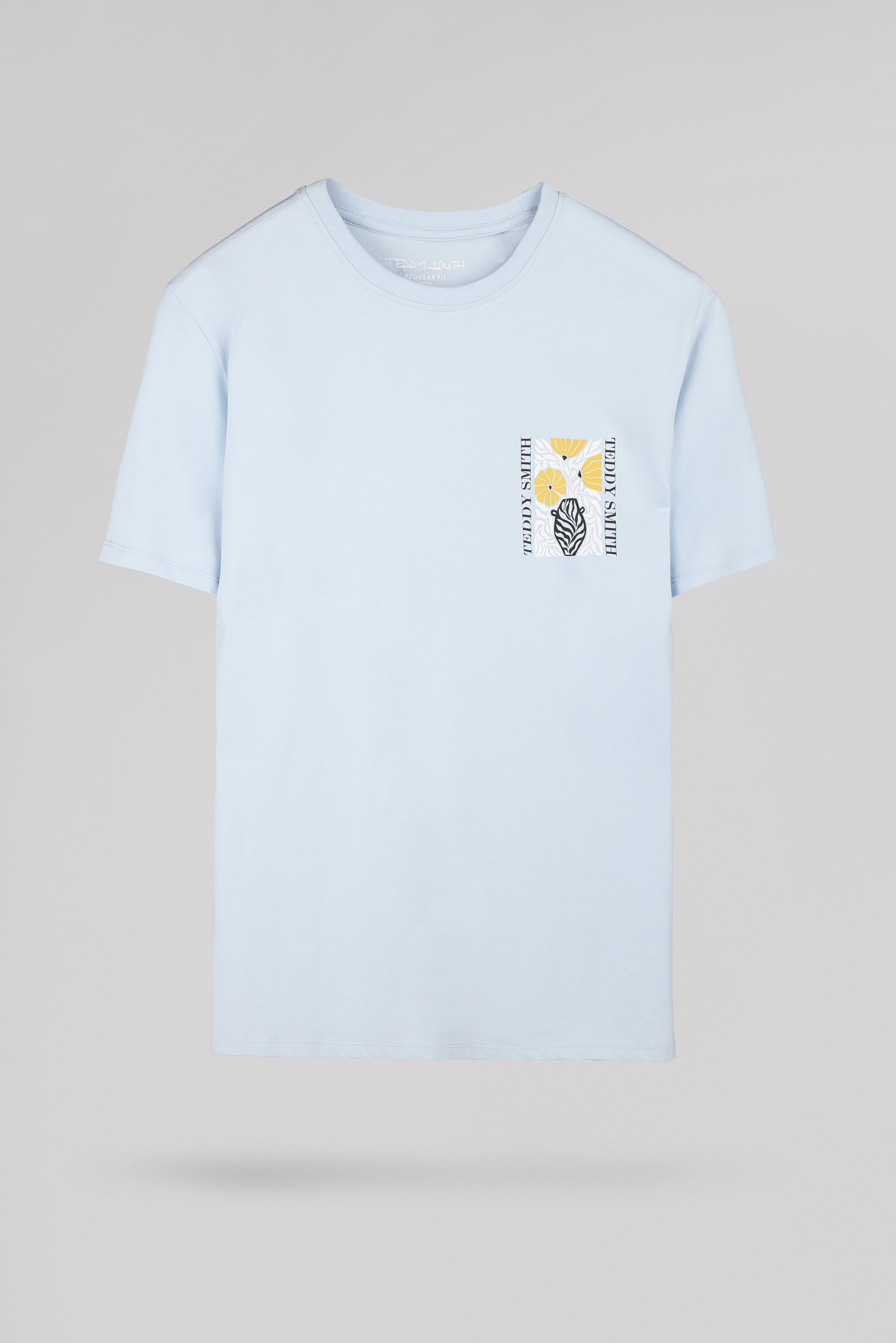 Teddy Smith T-Panorama MC t-shirt pastel blue ample