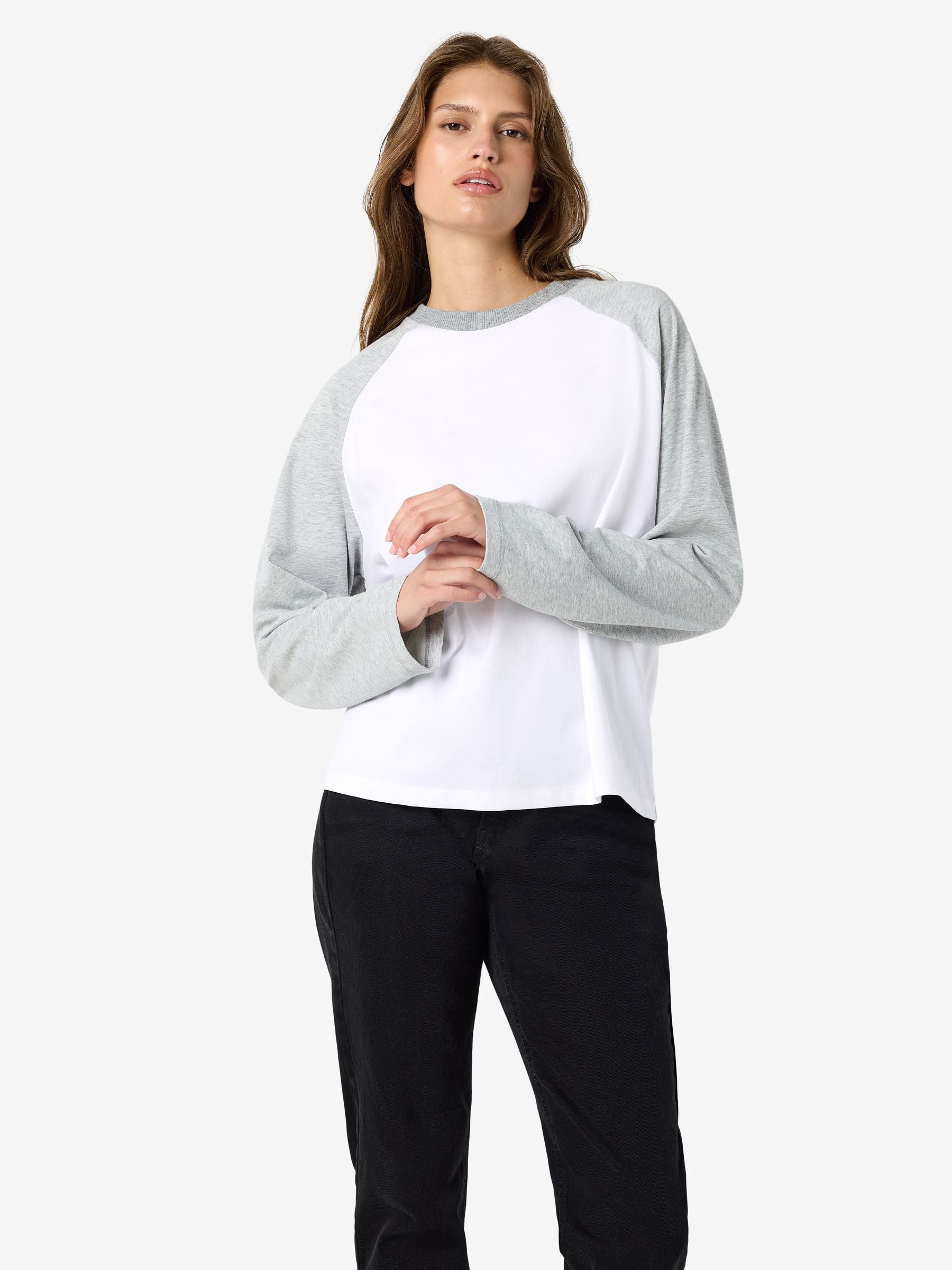 Noisy May top manches longues col rond colorblock