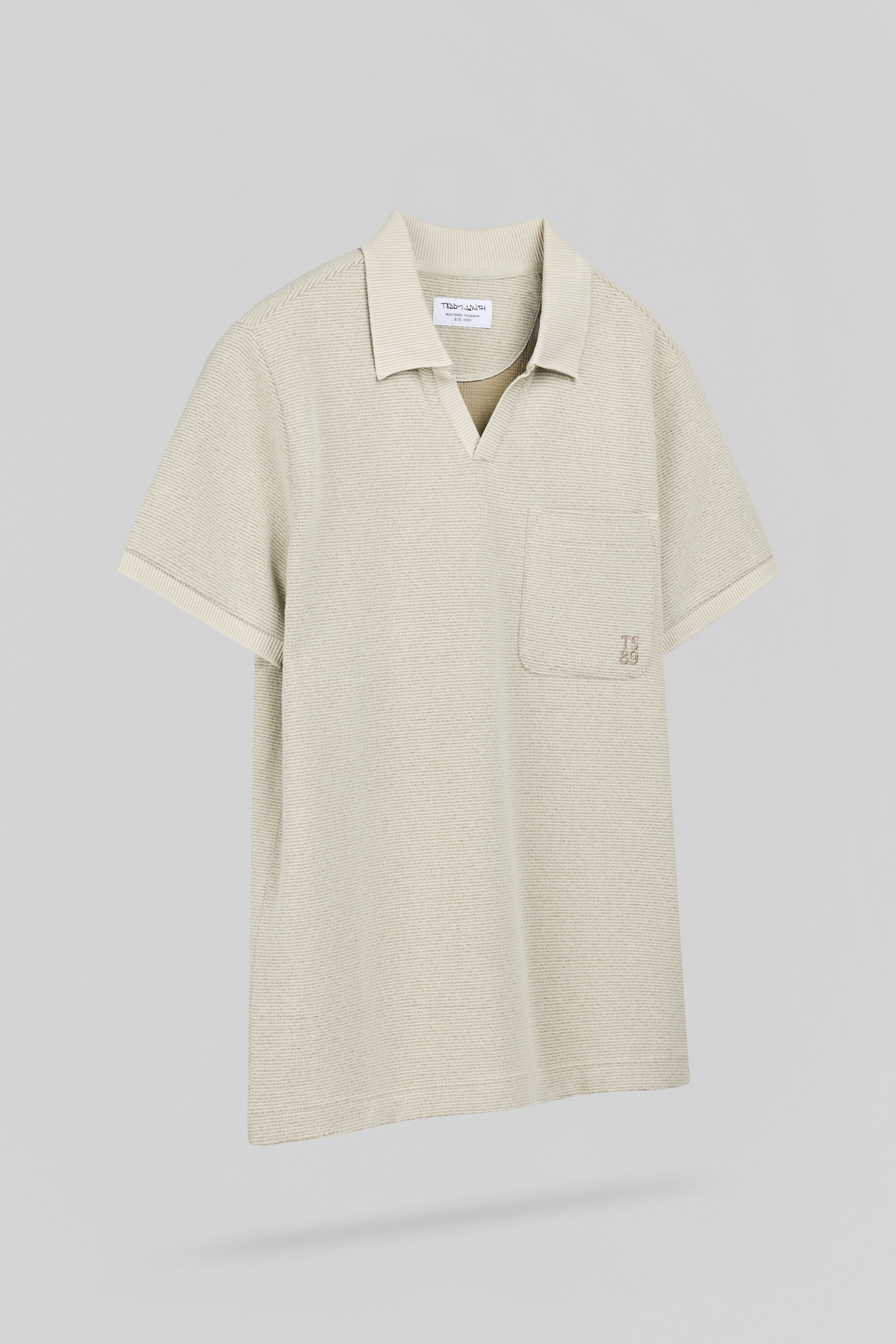 Teddy Smith P-Sonrad MC Polo homme crème waffle
