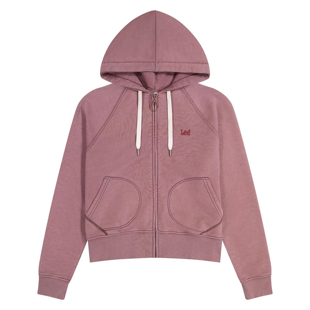 Lee Zip Through Hoodie sweat femme écru zippé capuche