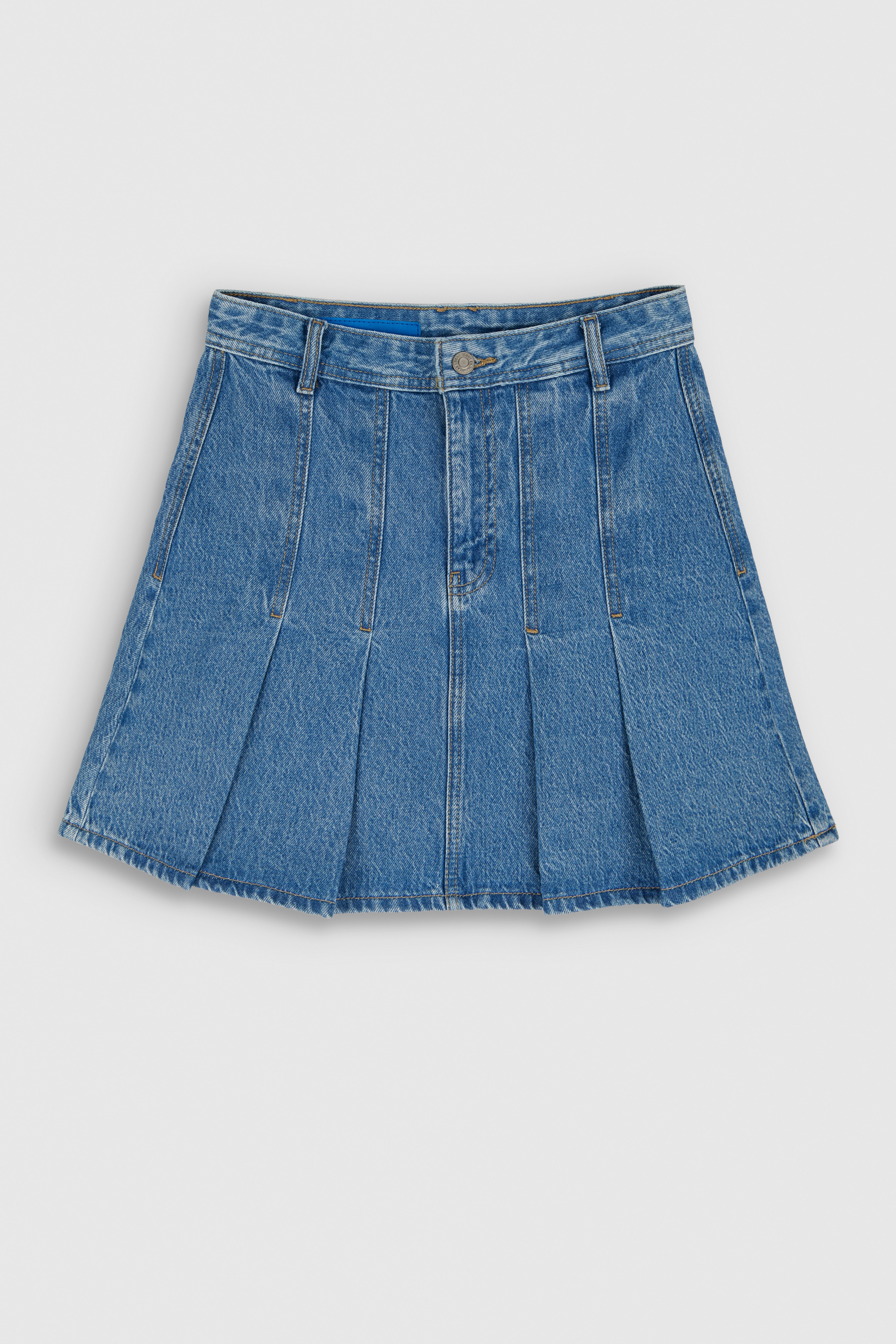 Teddy Smith J-Anne jupe courte jean indigo clair femme