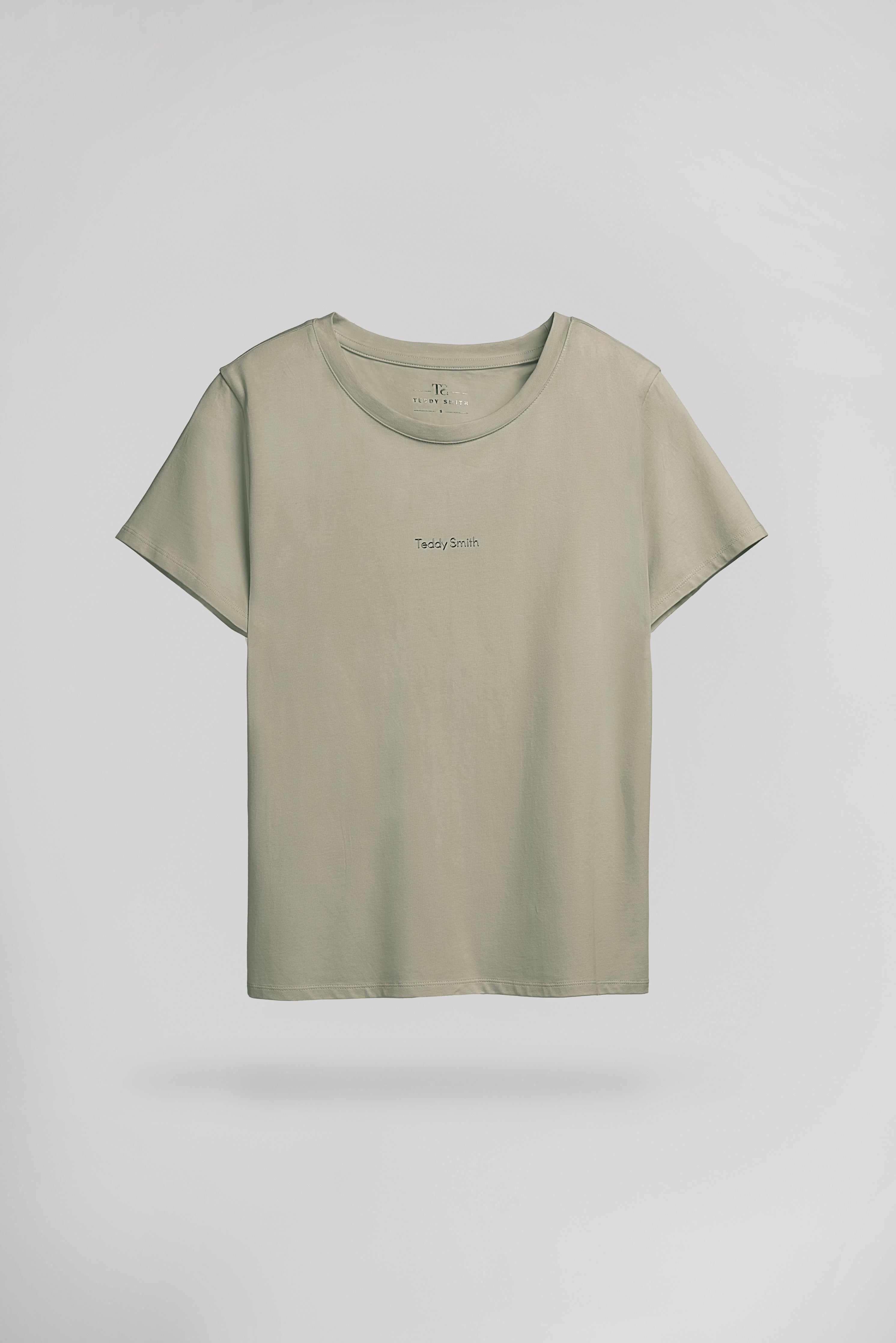 Teddy Smith T-Ribelle MC t-shirt kaki stretch femme