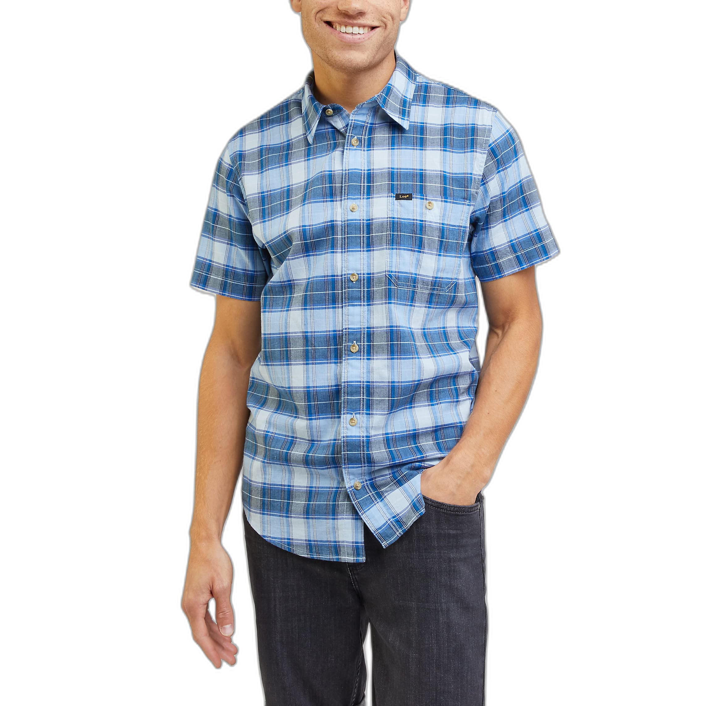 Lee Leesure chemise homme manches courtes rayé coton