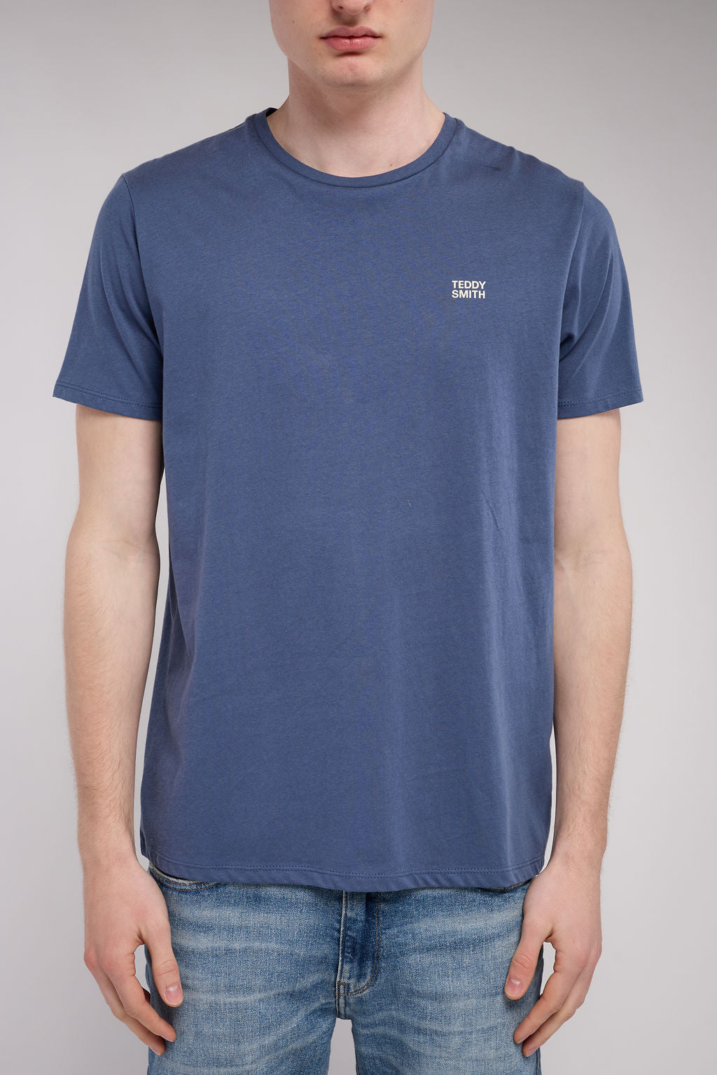 Teddy Smith The Tee 1 MC t-shirt col rond Faded Indigo