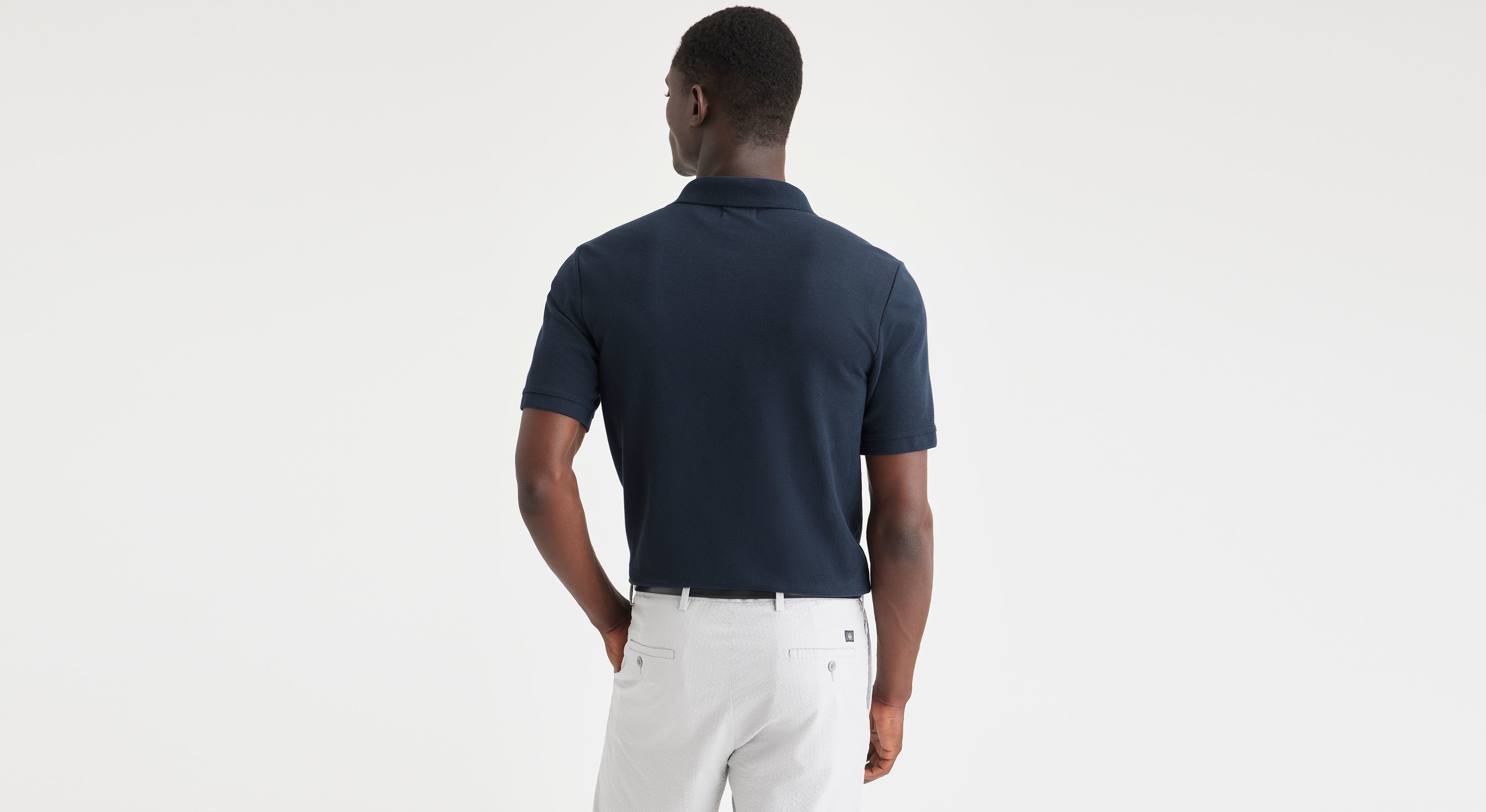 Dockers Original Polo Slim Fit polo bleu marine col plat