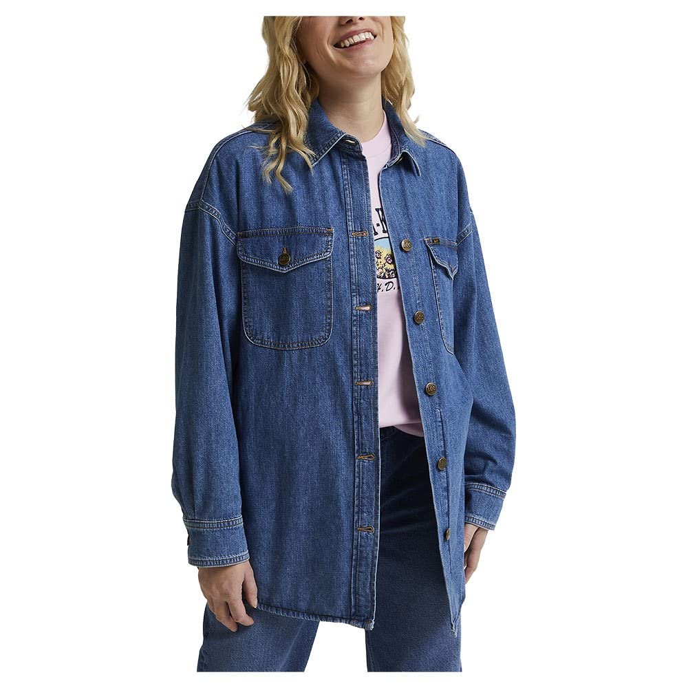 Lee Shacket veste-chemise femme XL Hazy Indigo denim léger