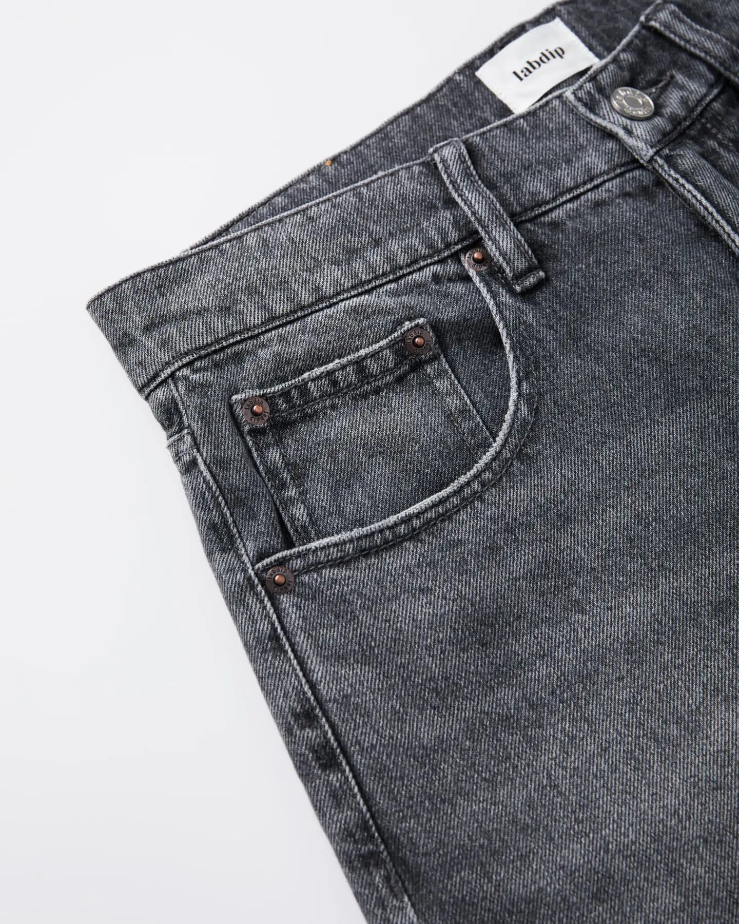 Labdip Kyoto Denim Dusty Grey bermuda gris droite
