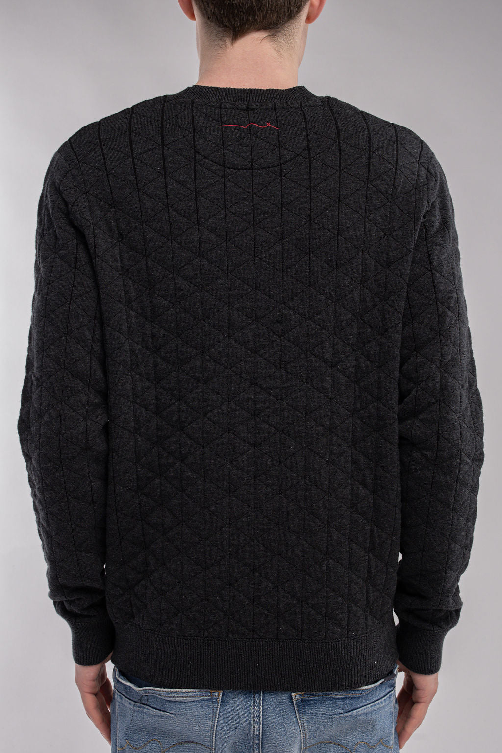 Teddy Smith P-Marlow pull jacquard gris col rond