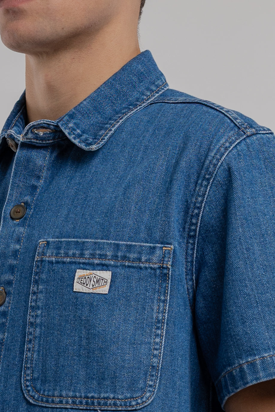 Teddy Smith C-Anton chemise homme denim indigo coton