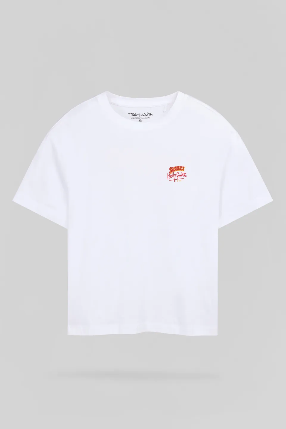 Teddy Smith T-Breakfast t-shirt garçon blanc