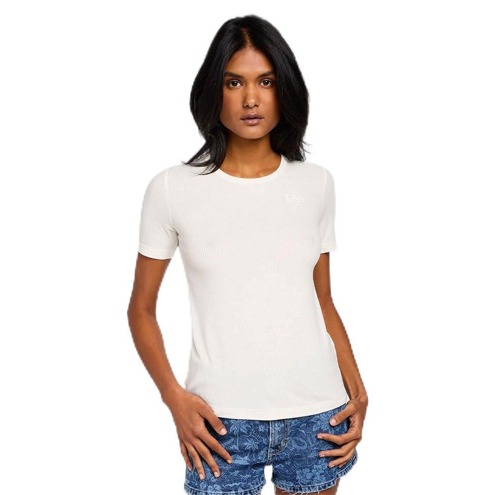 Lee t-shirt femme manches coudes coton Sugar Lilas