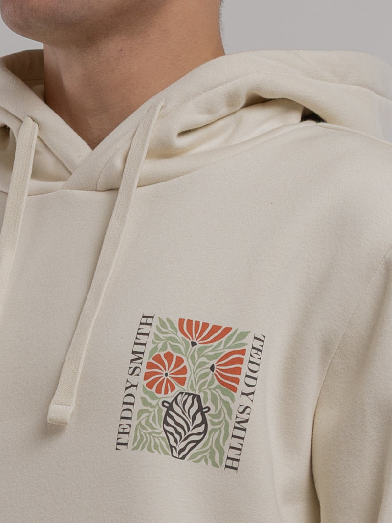 Teddy Smith S-Panorama Hood sweat capuche crème coton