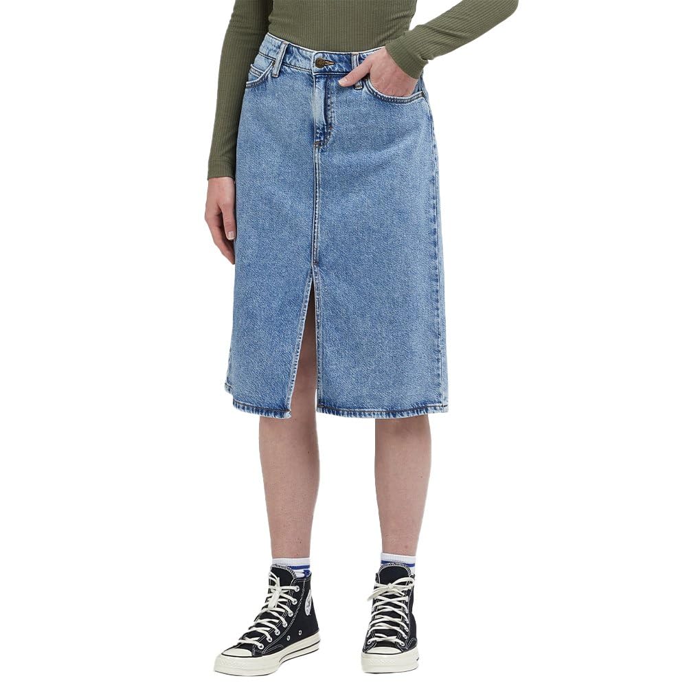 Lee Midi Skirt jupe midi femme Mid Cascade 26W denim