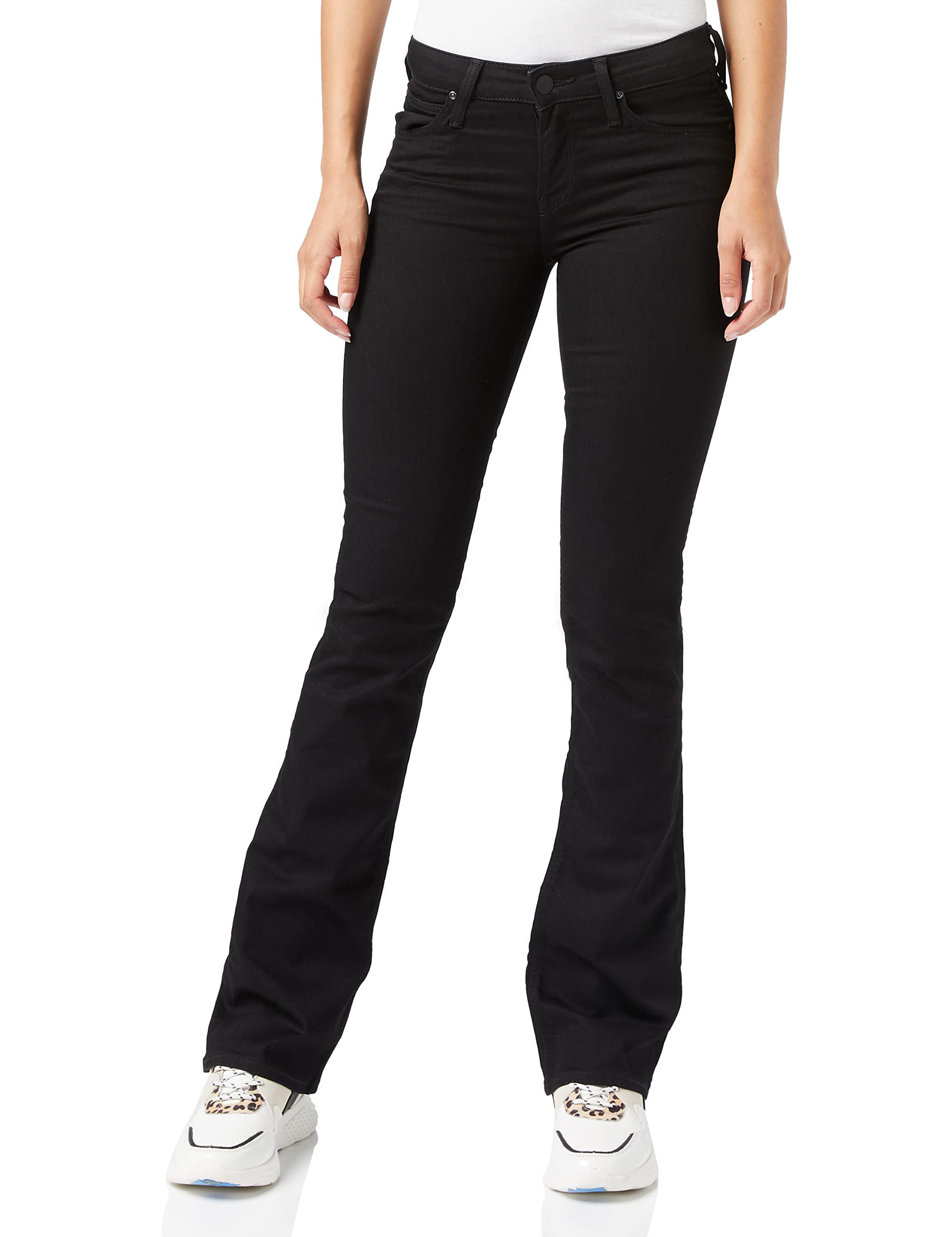 Lee Hoxie jean femme boyfriend noir taille haute