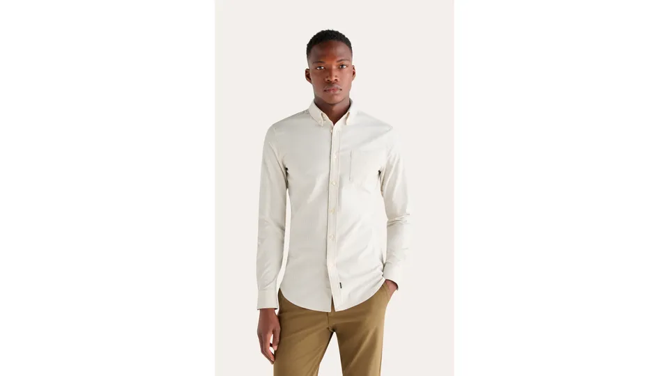 Dockers Oxford chemise slim jaune stretch
