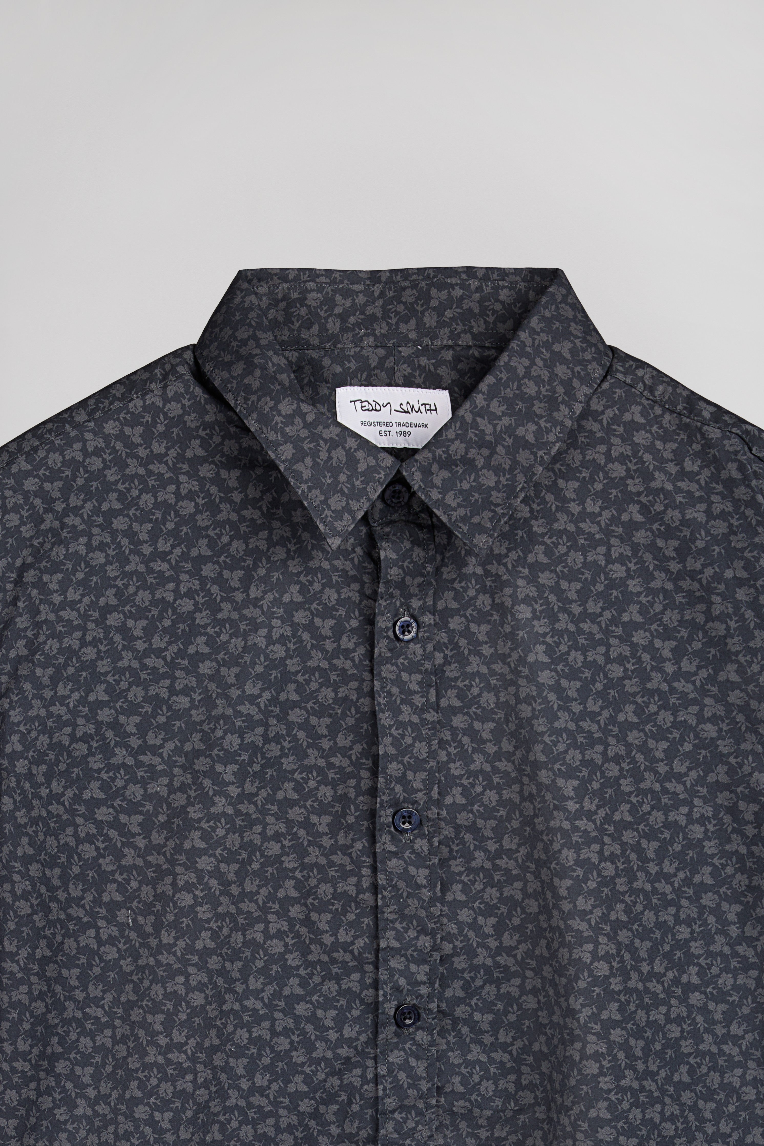 Teddy Smith Carton chemise dark navy cintrée homme