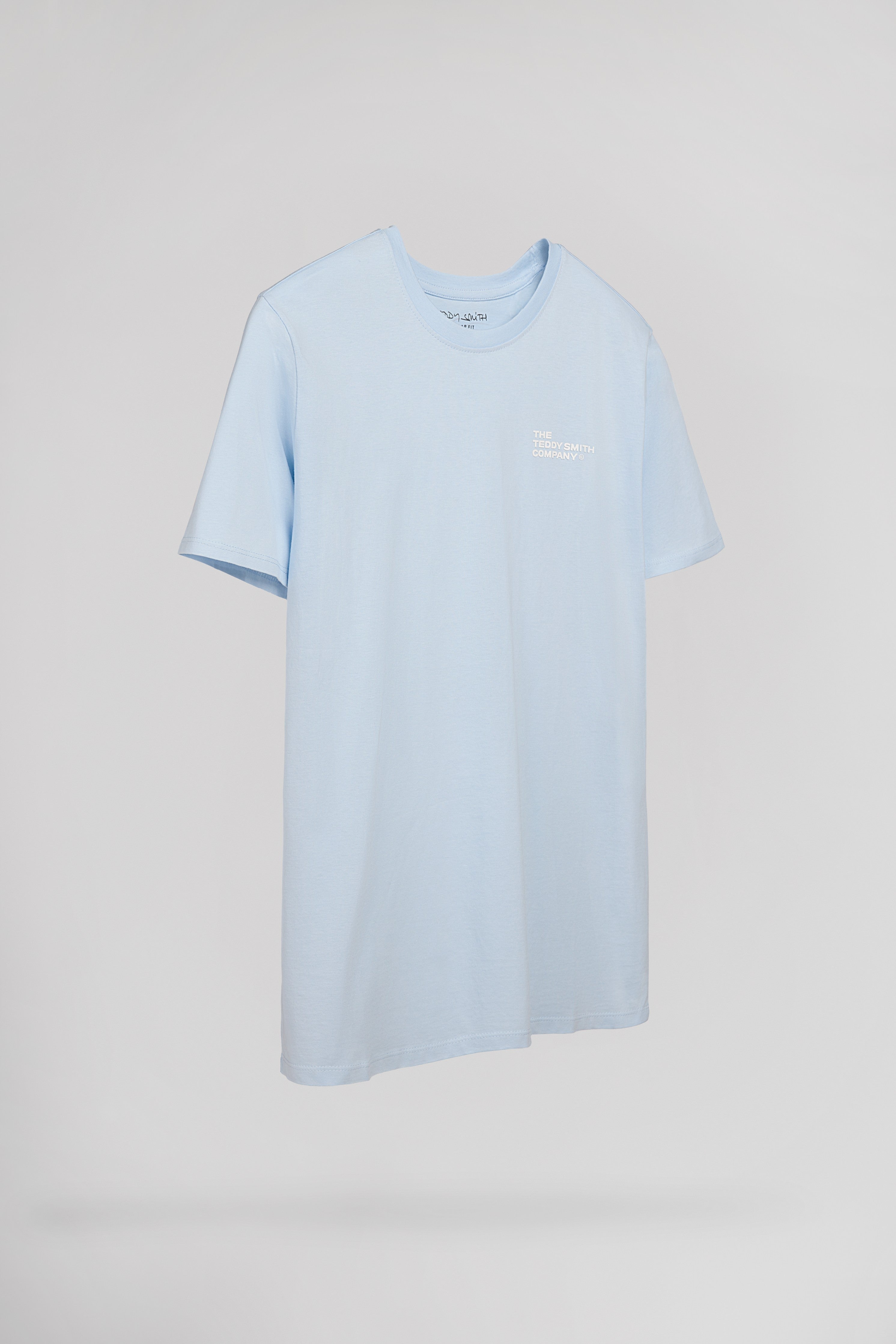 Teddy Smith T-Pany MC t-shirt bleu clair coton