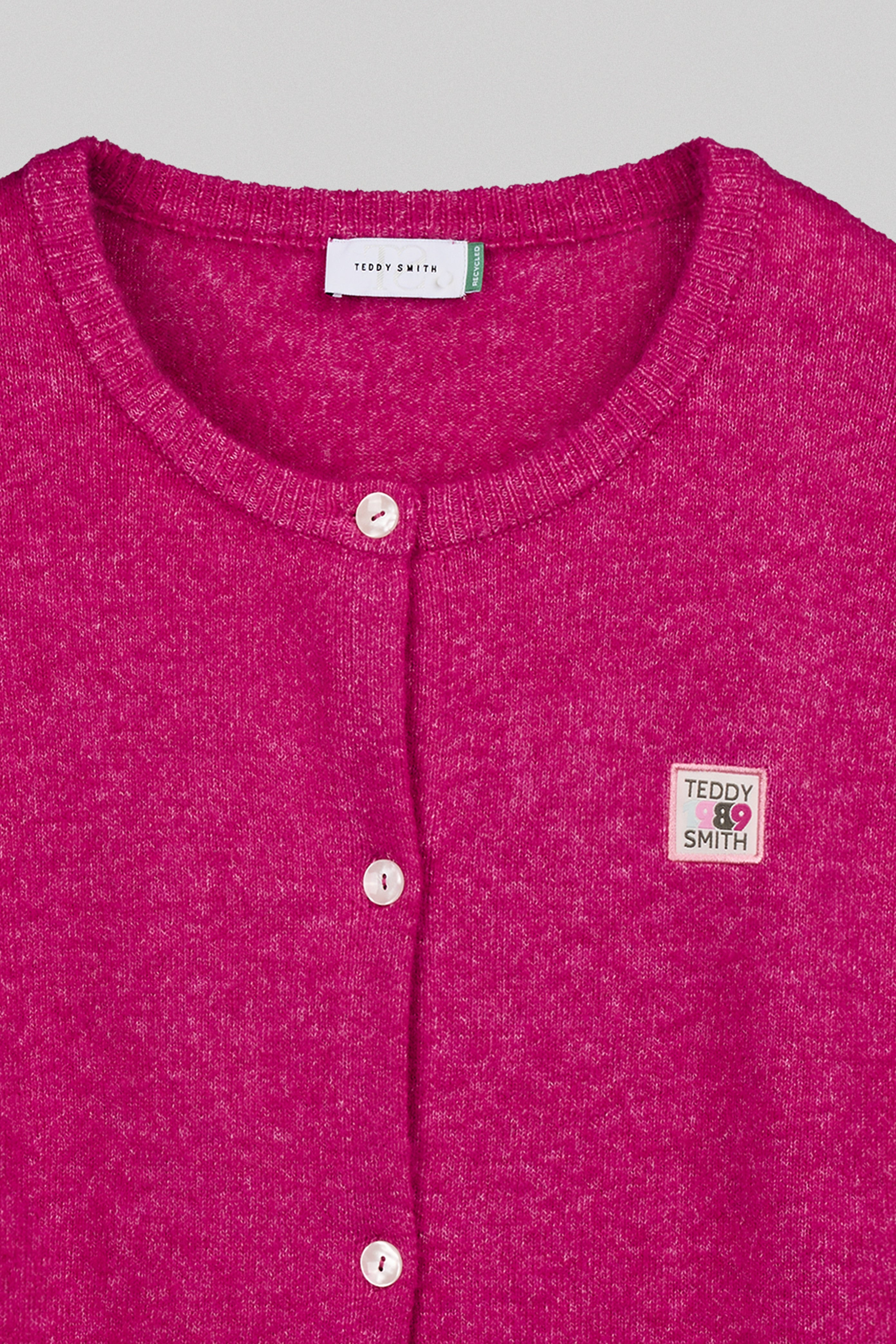 Teddy Smith G-Amelia Gilet Fushia Chiné Femme