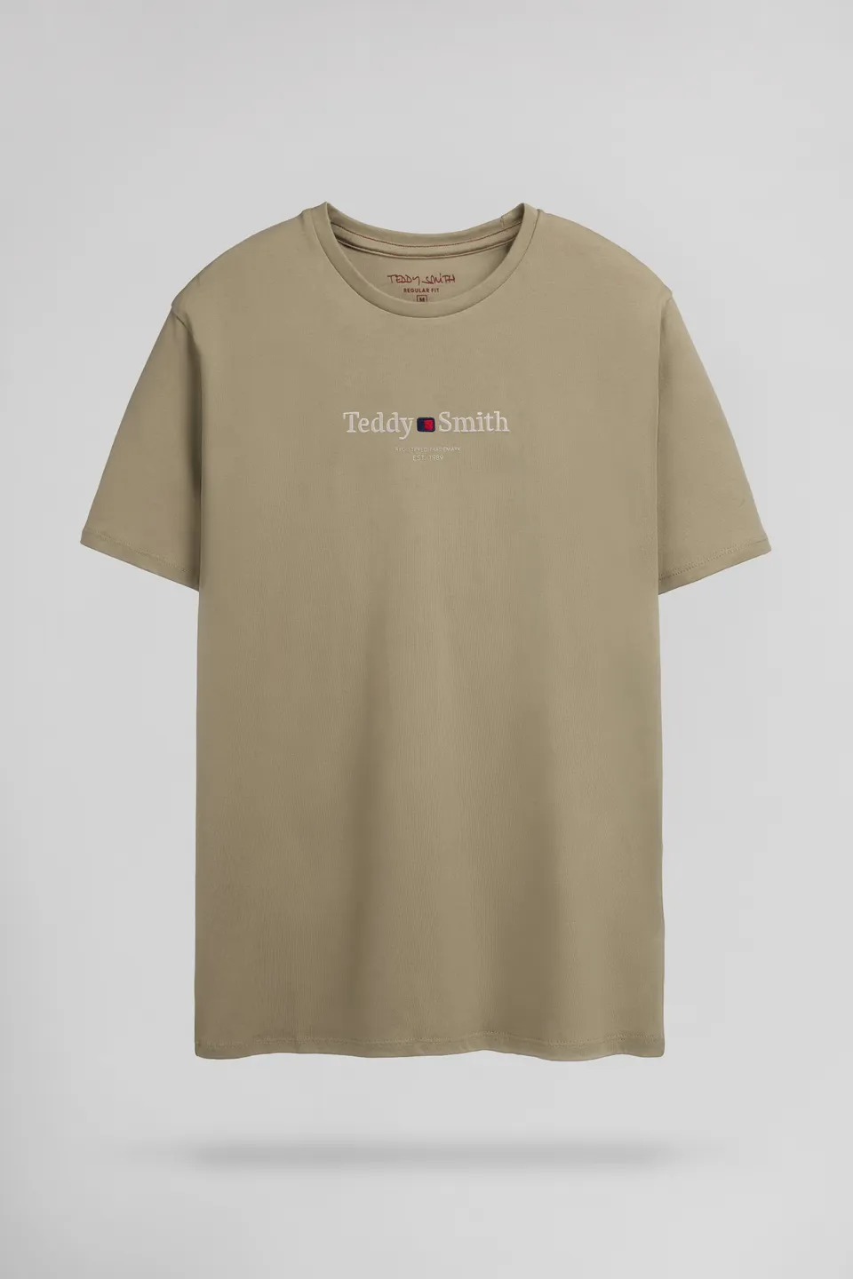 Teddy Smith T-Jim MC Wolf t-shirt beige coton