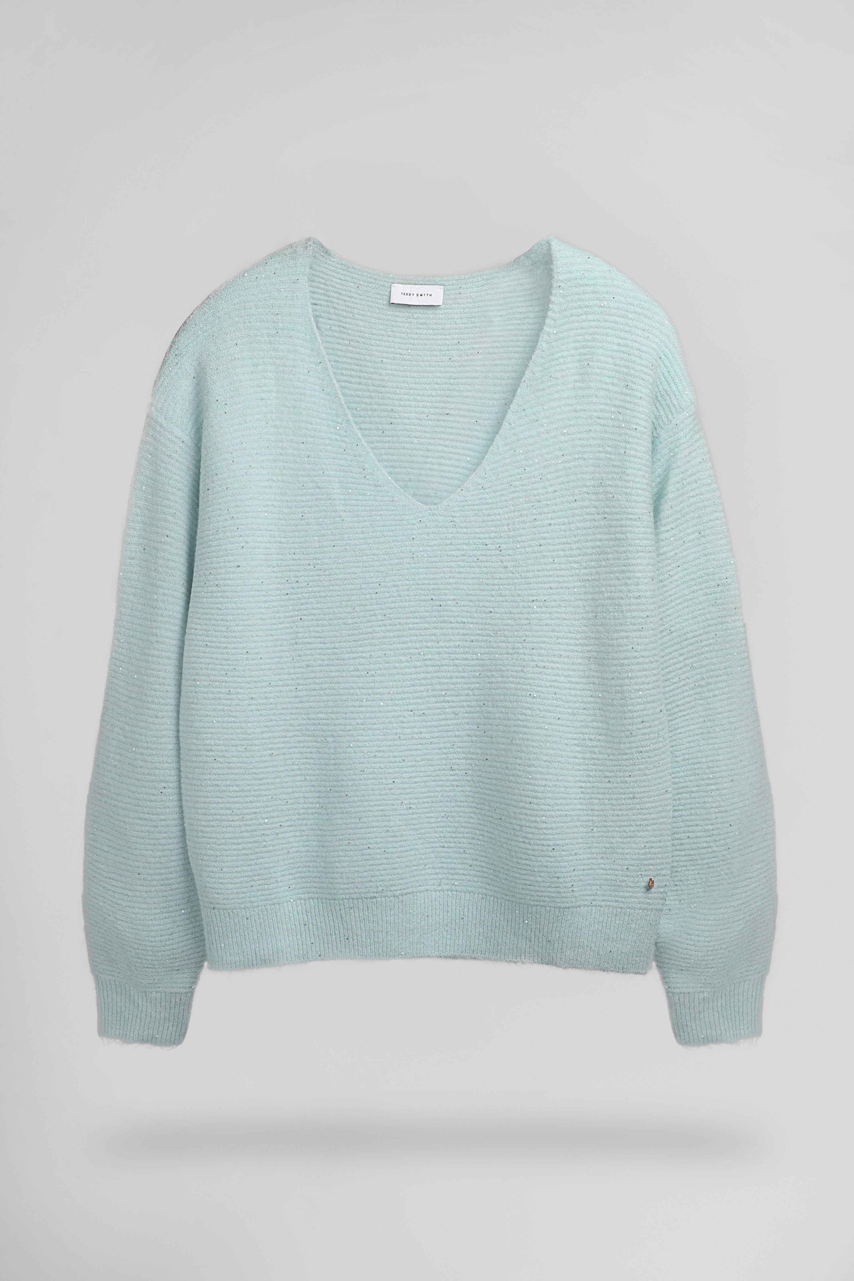 Teddy Smith P-Rachel pull femme stone mint col V
