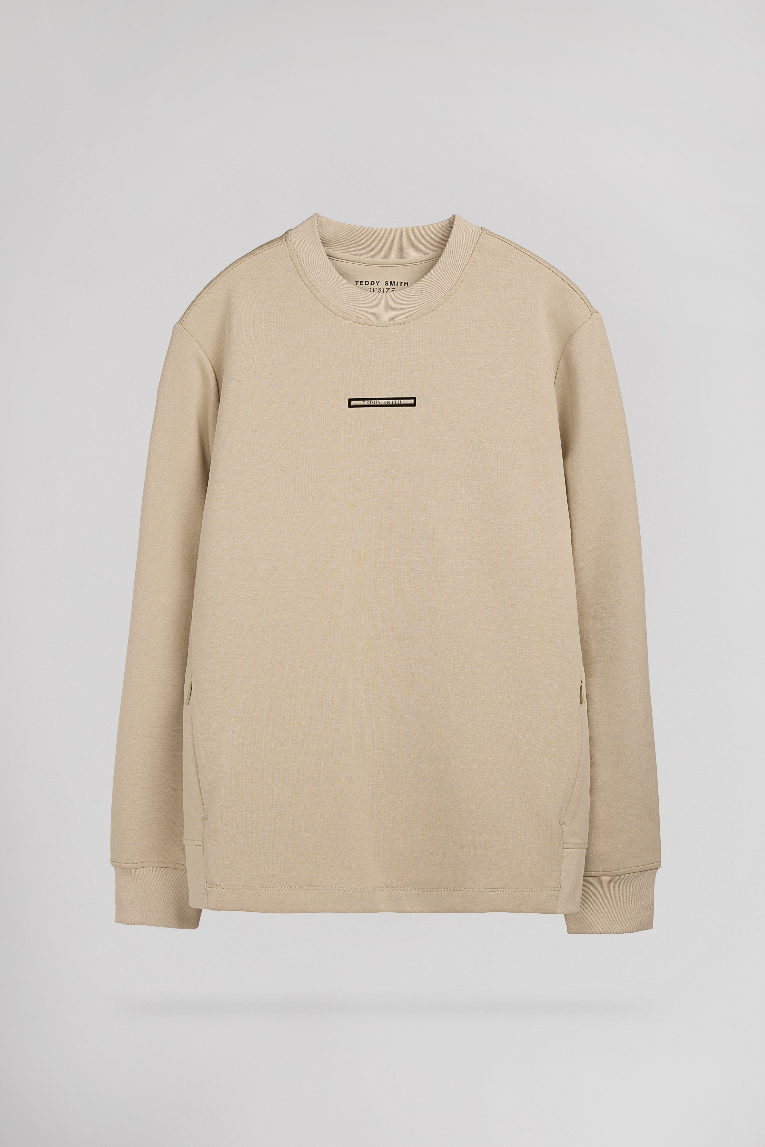 TEDDY SMITH S-FABIAN sweat col rond beige homme