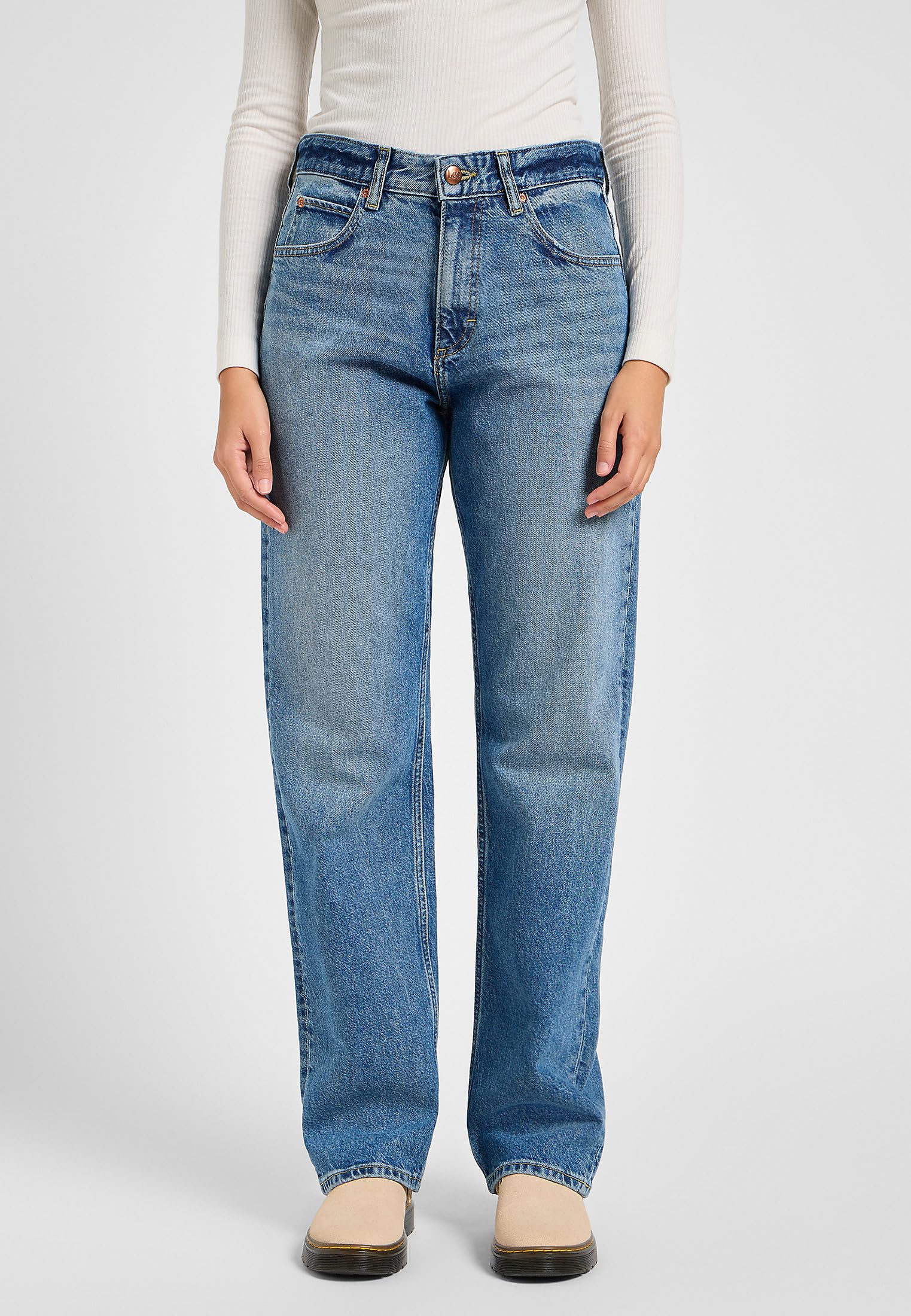 Lee Rider Classic jean femme 24W/29L Crystal Clear droit