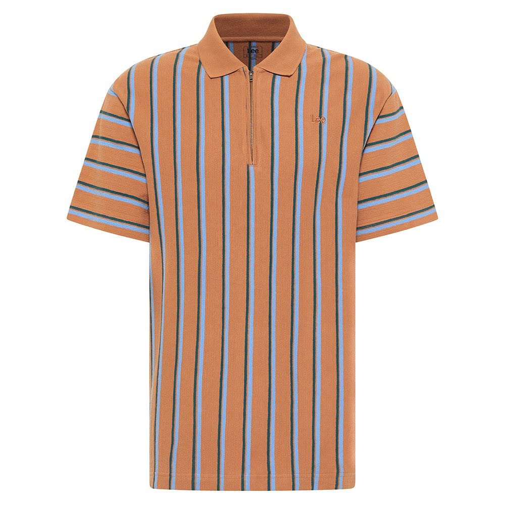 Lee polo ample zippé homme M cidre à rayures