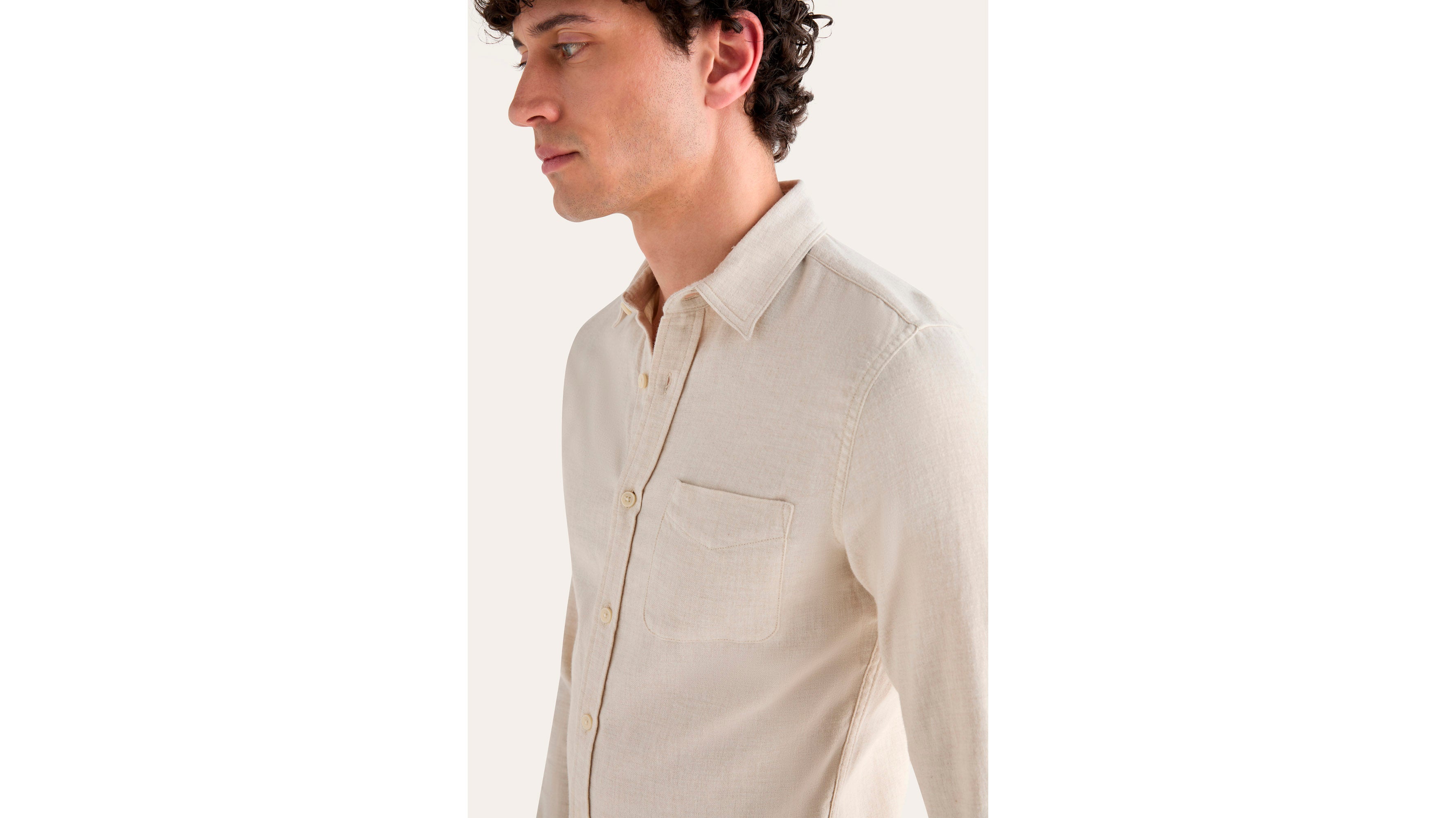 Dockers Icon chemise beige Slim boutonnée coton