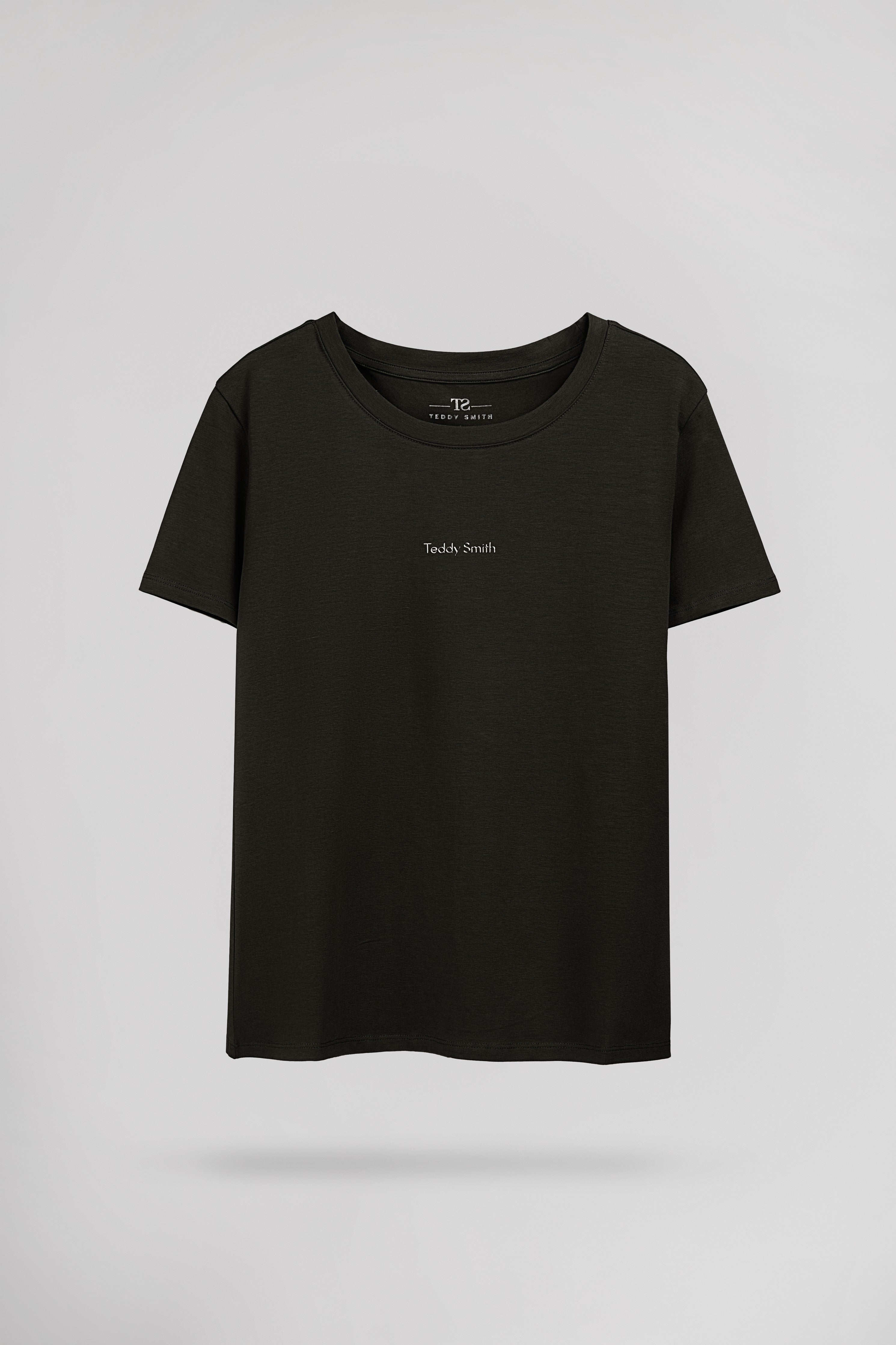 Teddy Smith T-Ribelle MC Noir t-shirt femme coton stretch