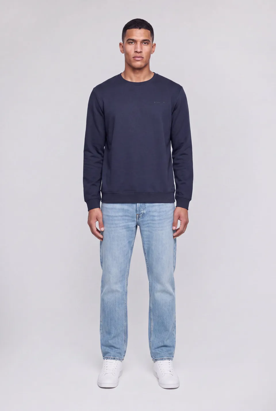 Teddy Smith S-Nark RC sweat total navy molleton coton