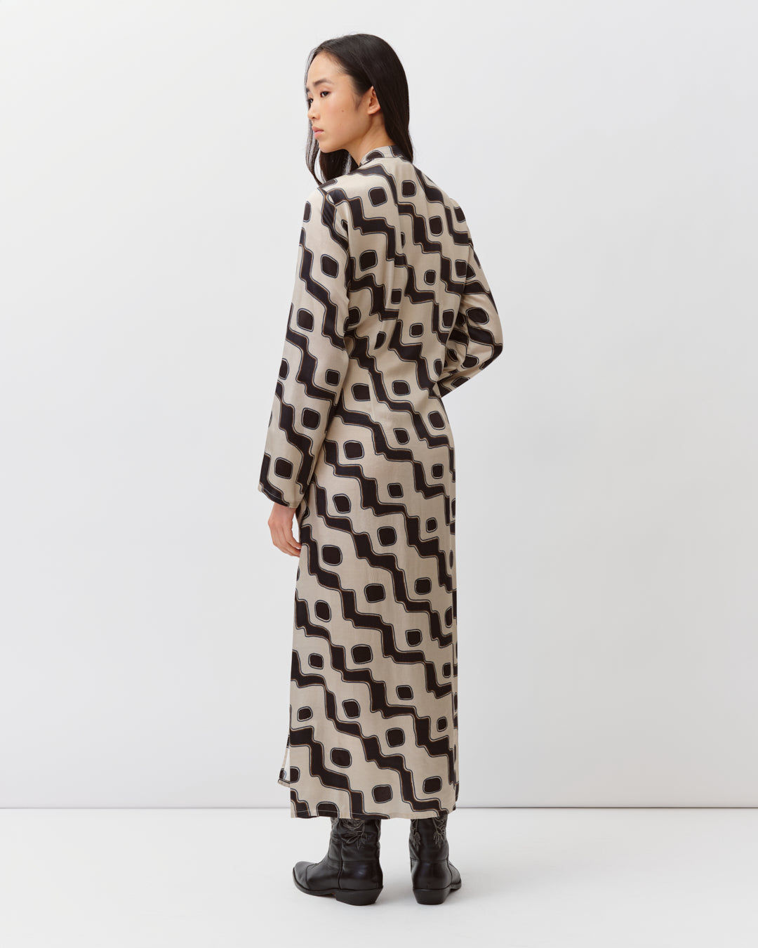 DIEGA ROSSANA robe portefeuille longue écru