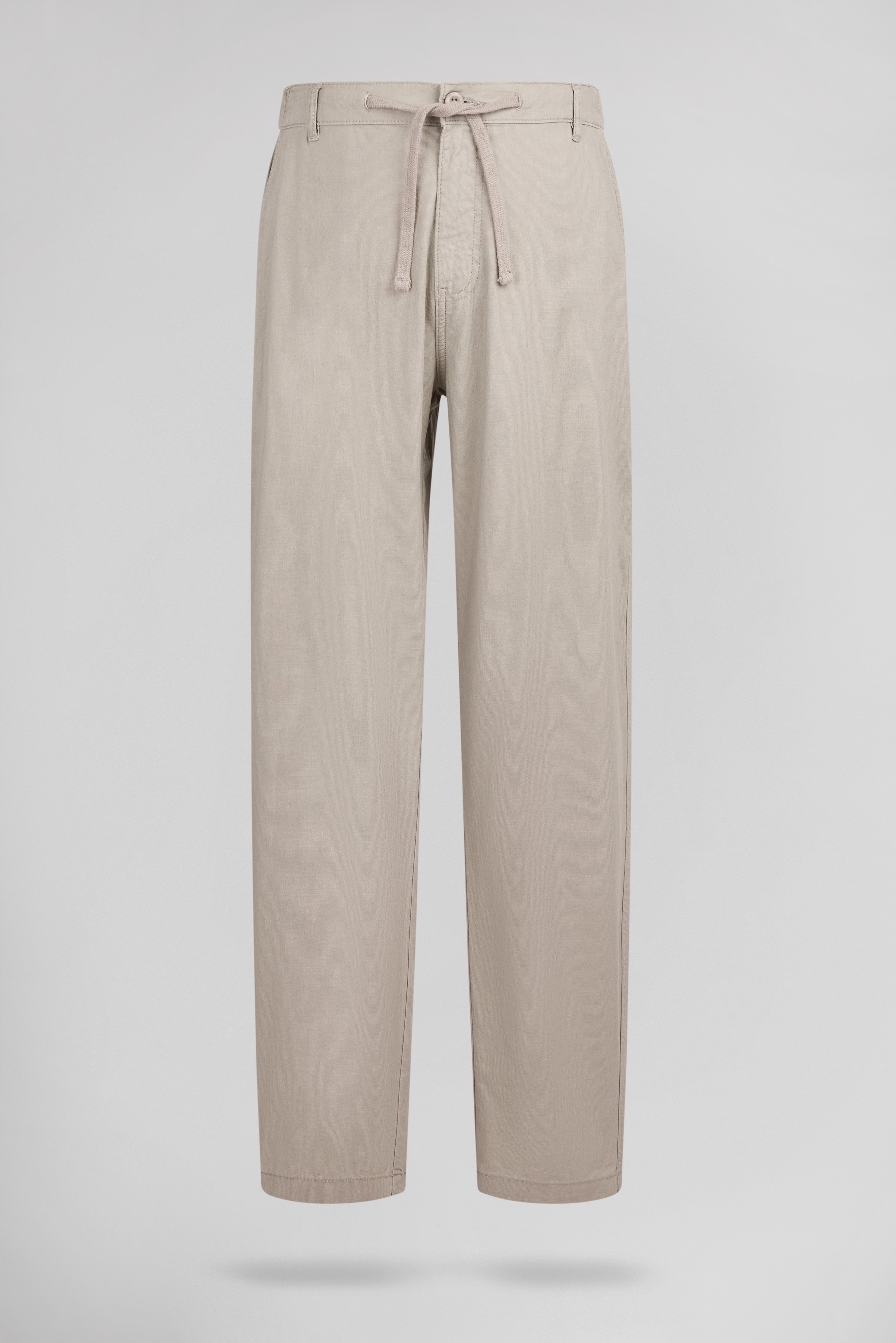 Teddy Smith P-Linen Chino pantalon homme beige lin