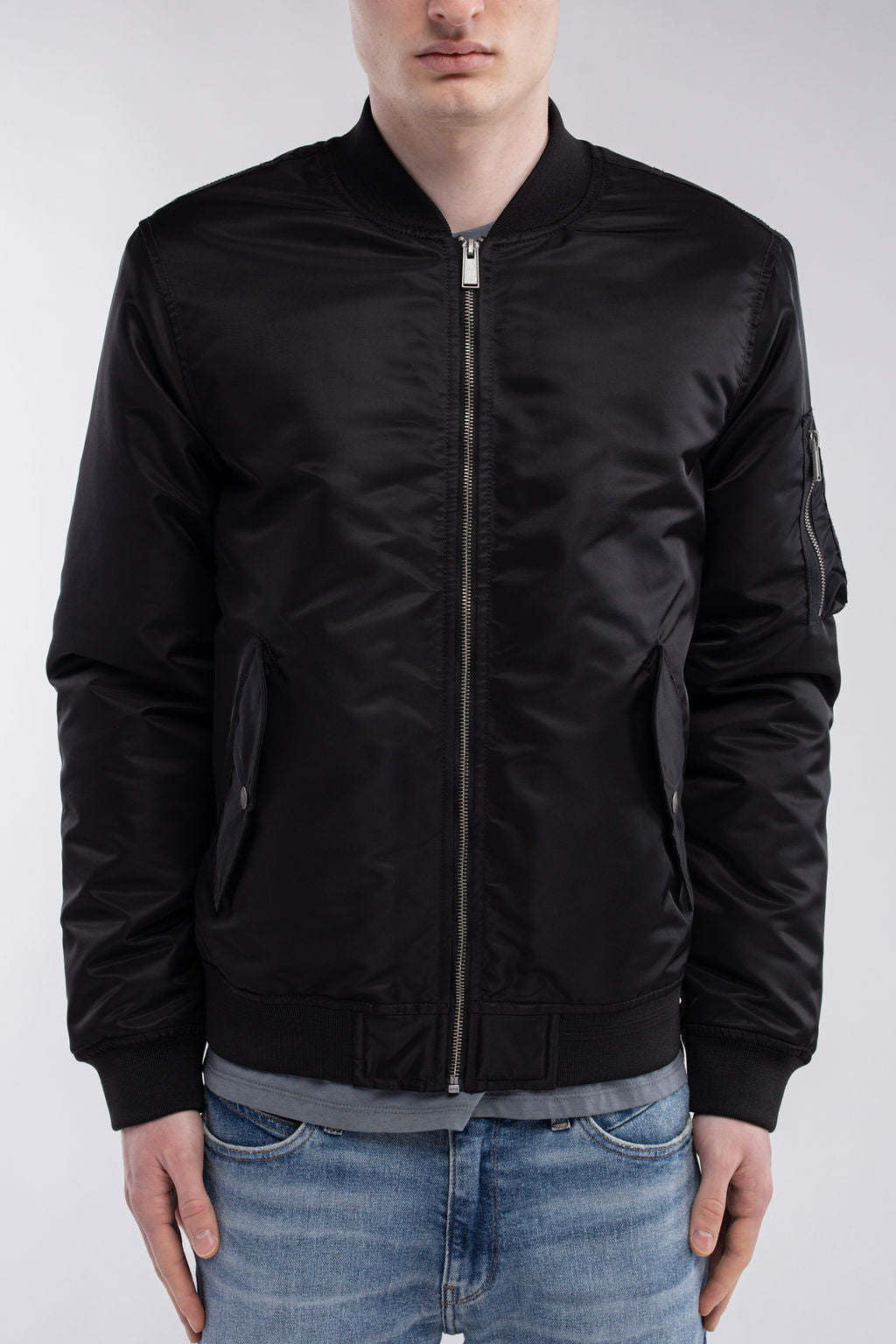 Teddy Smith B-MA1 blouson aviateur noir col bomber