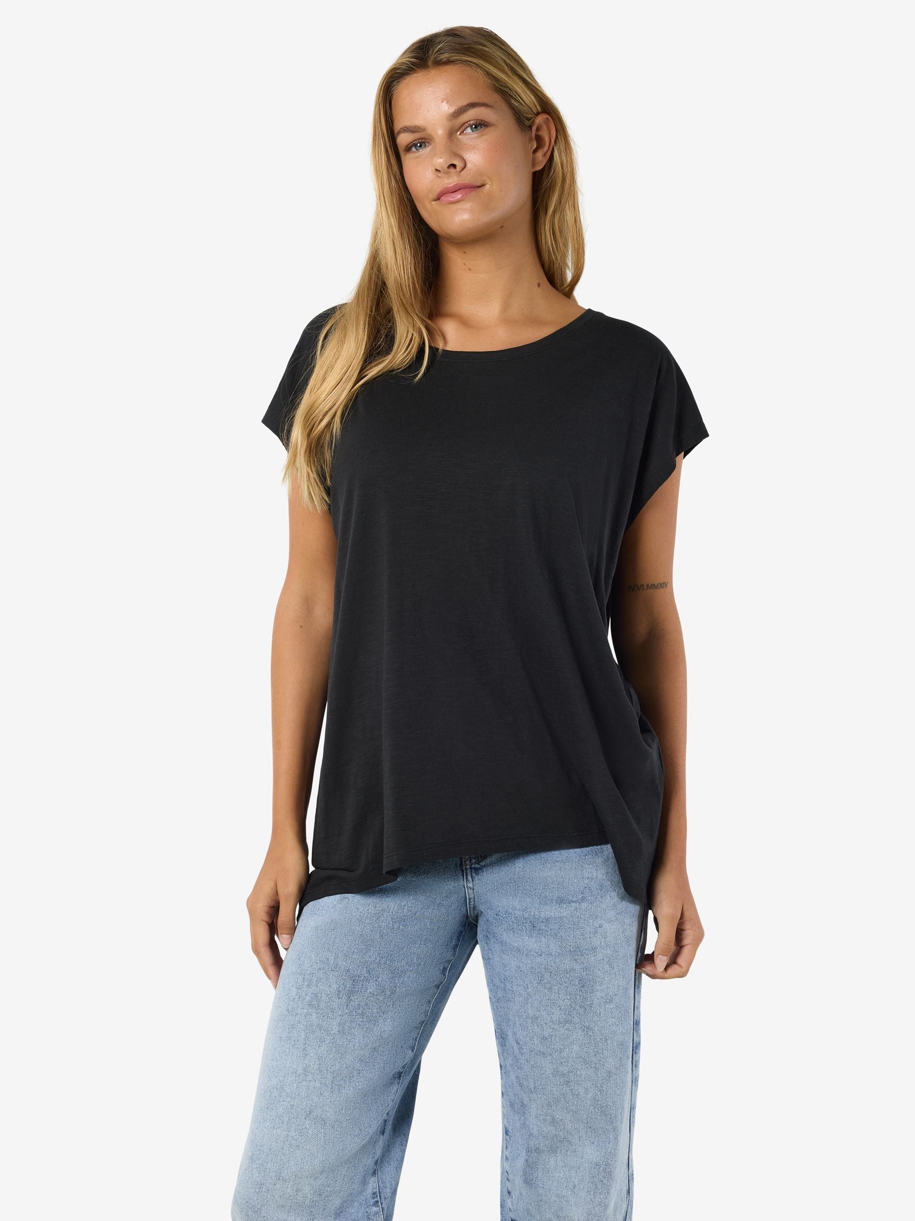 Noisy May Mathilde t-shirt oversize coton bio long