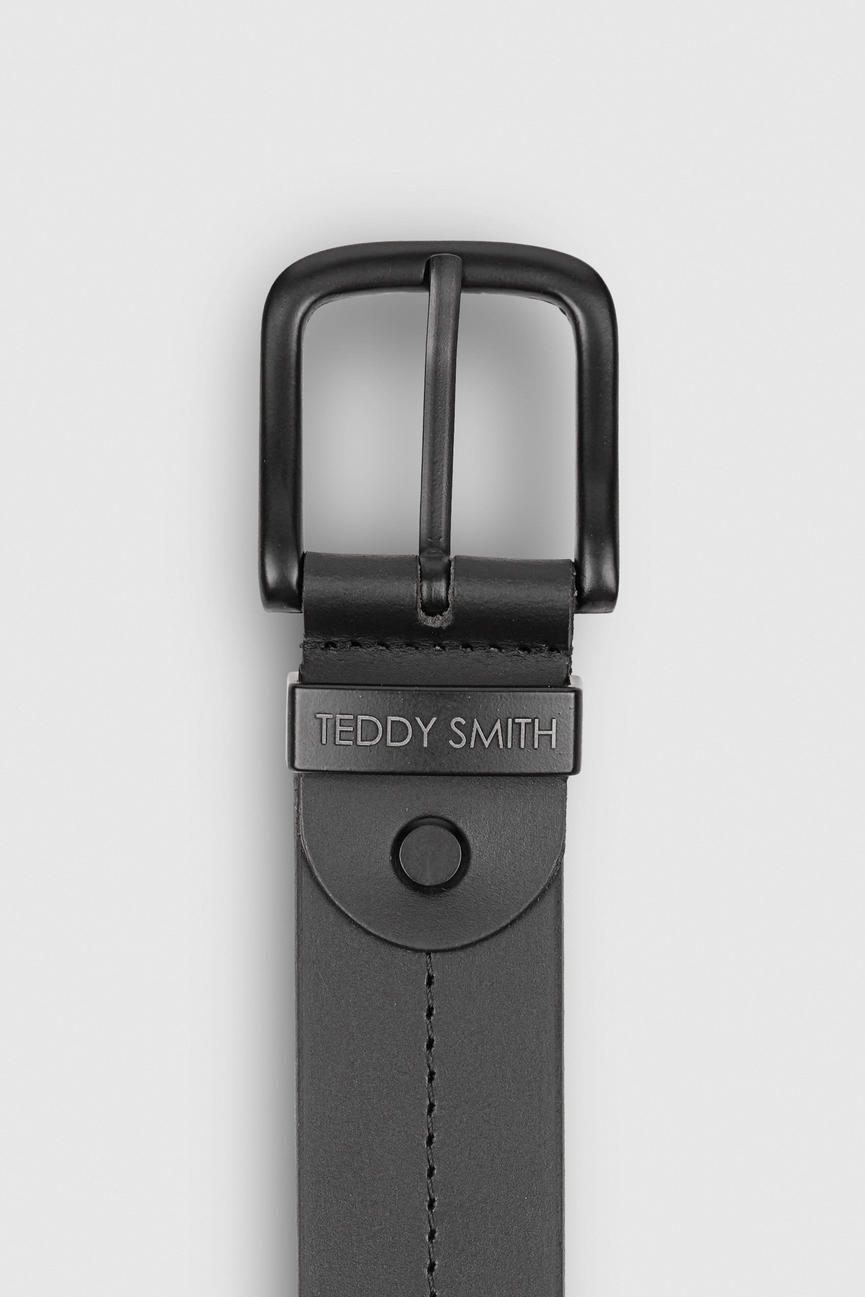 Teddy Smith C-Solar ceinture cuir noir mat