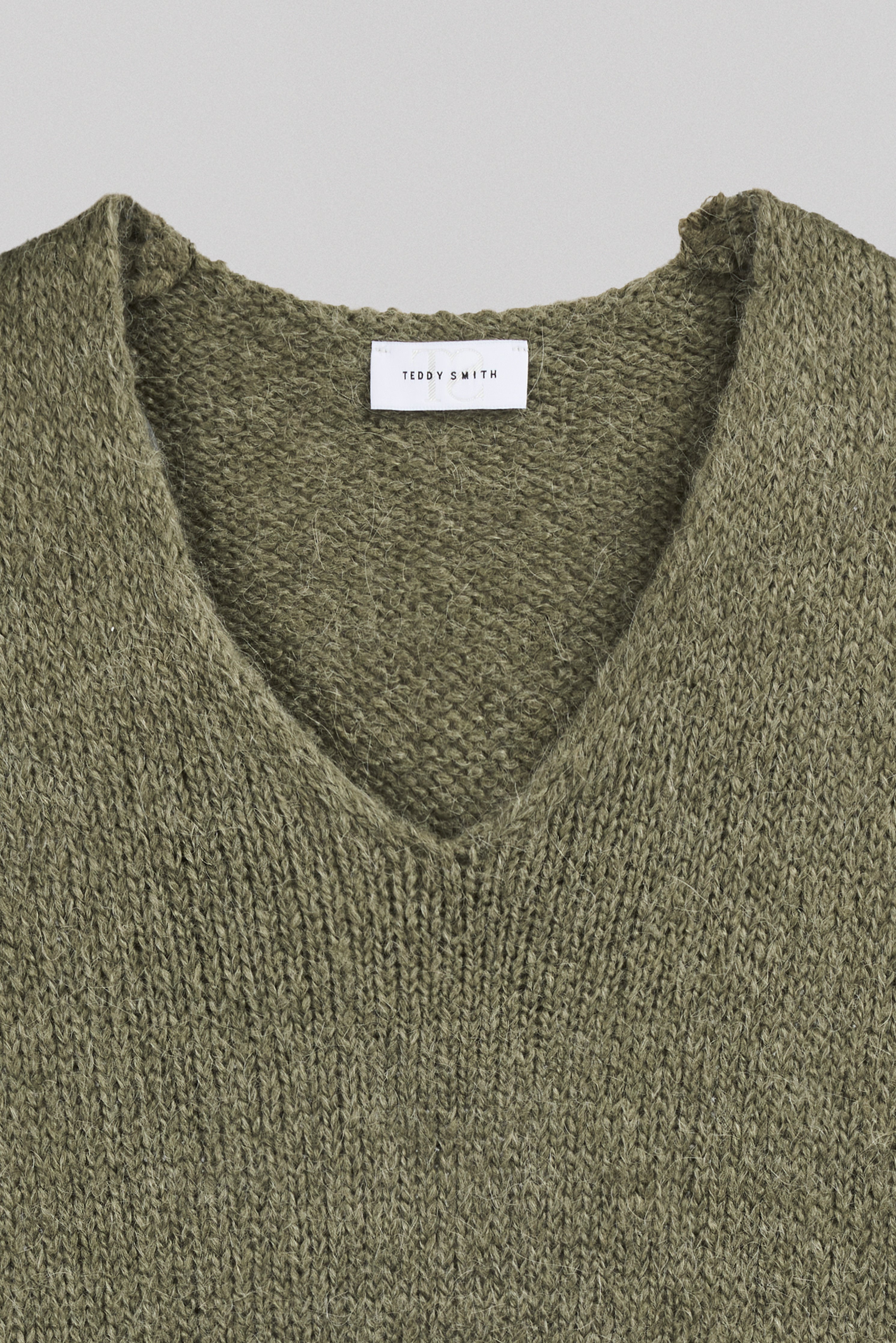 Teddy Smith P-Molia Dusty Kaki pull col V sans manches