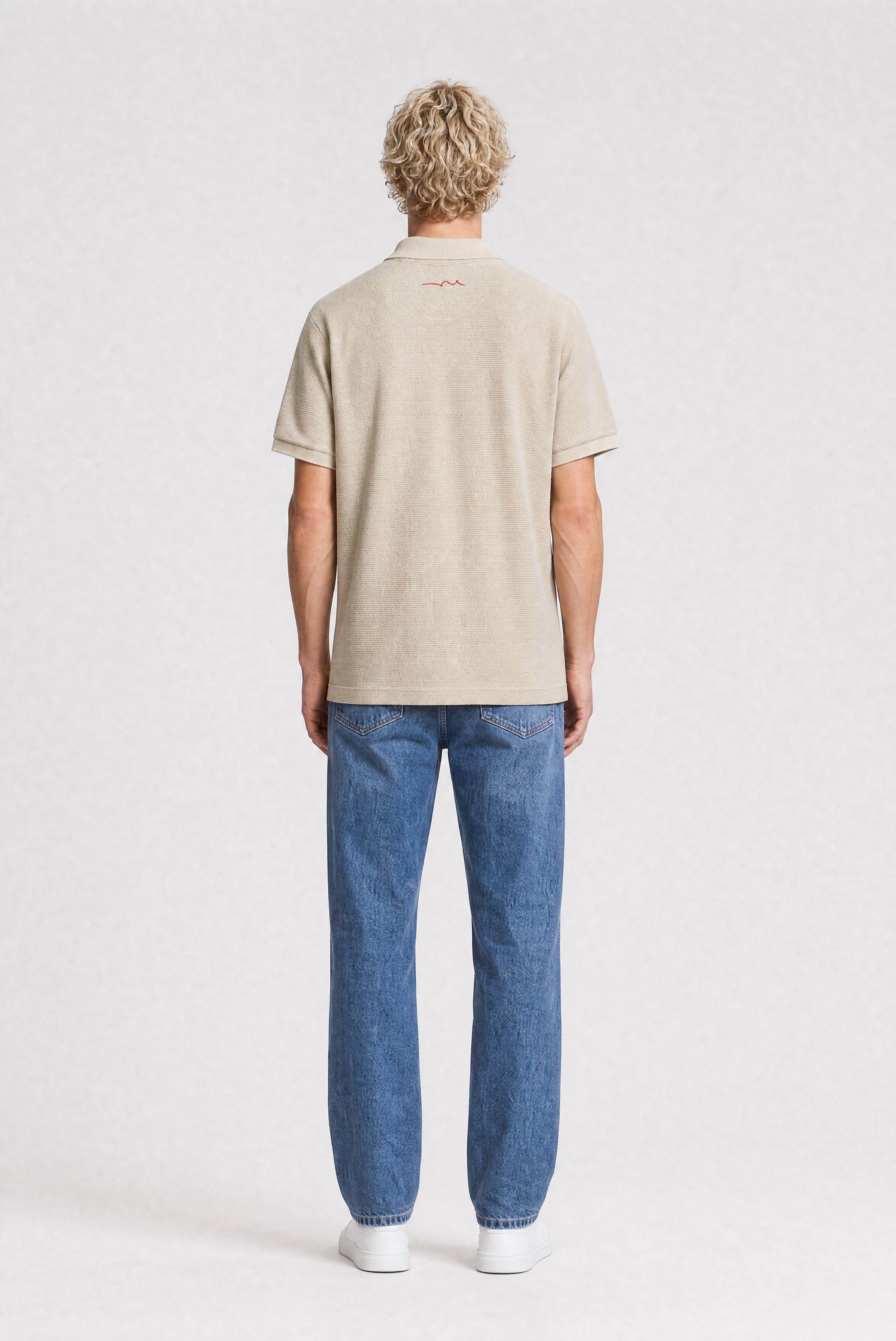 Teddy Smith P-Sonrad MC Polo homme crème waffle
