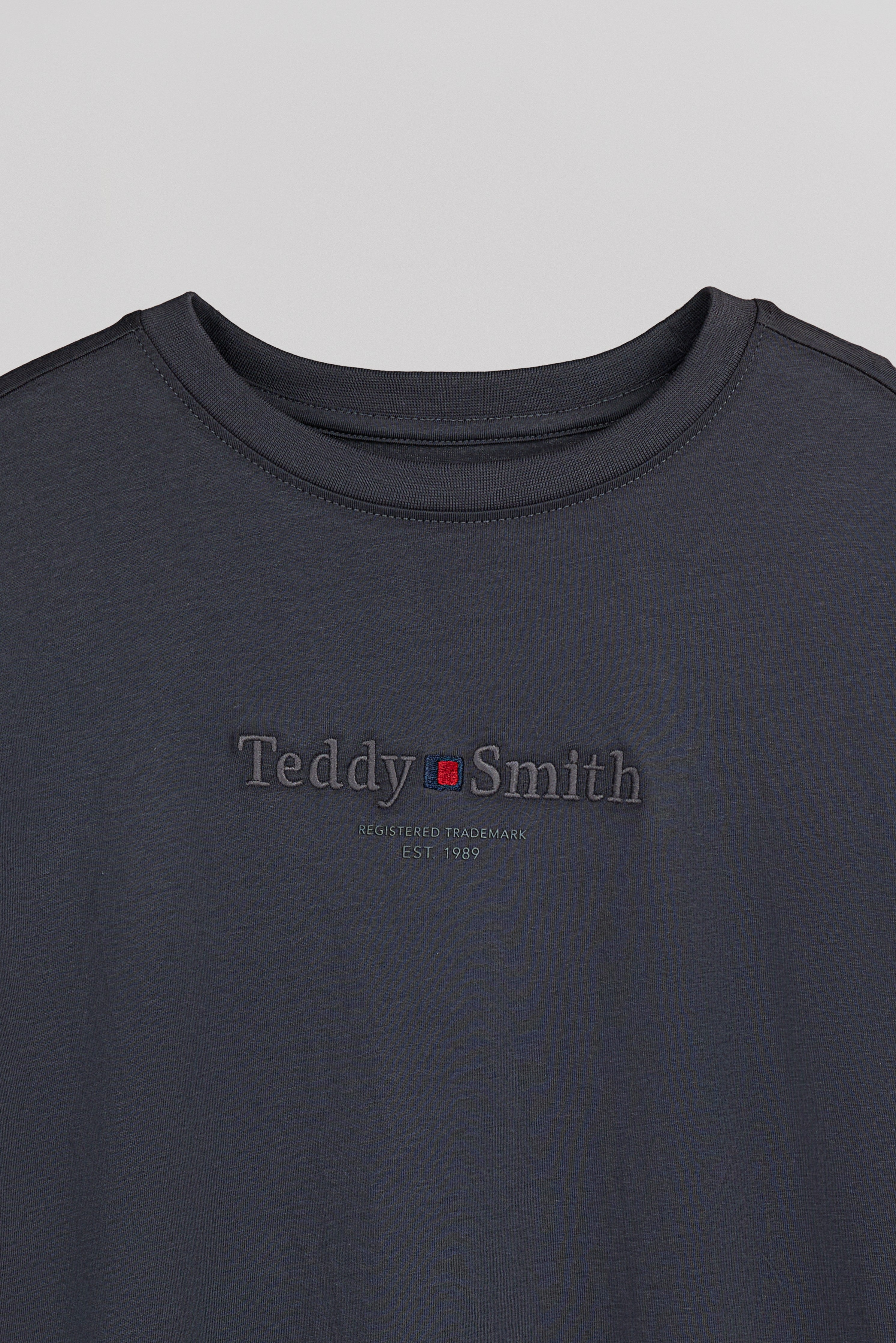 Teddy Smith T-Jim ML JR t-shirt gris mineral ink coton