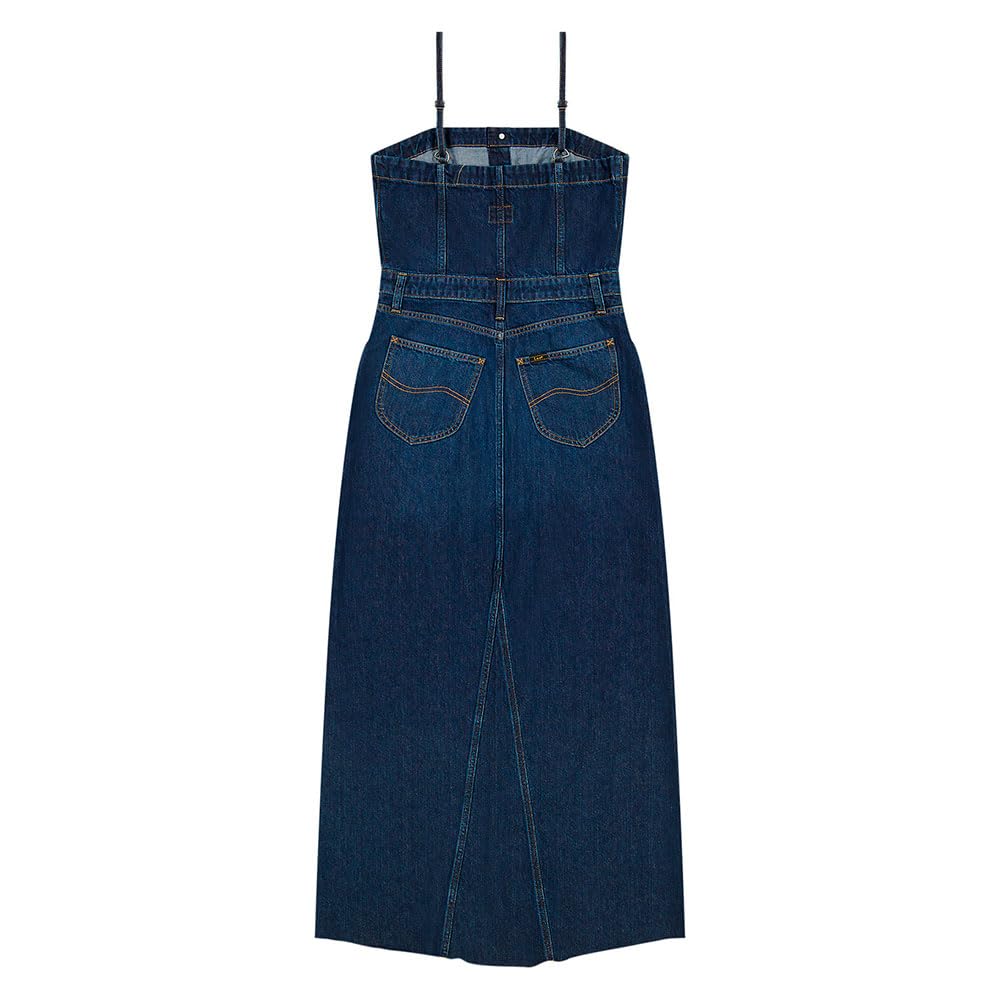 Lee Maxi Denim Dress robe femme Dark Fusion denim