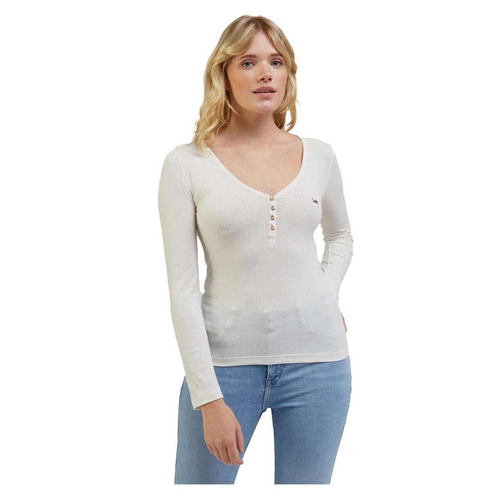Lee Ls Henley t-shirt femme Midcentury Blue manches longues