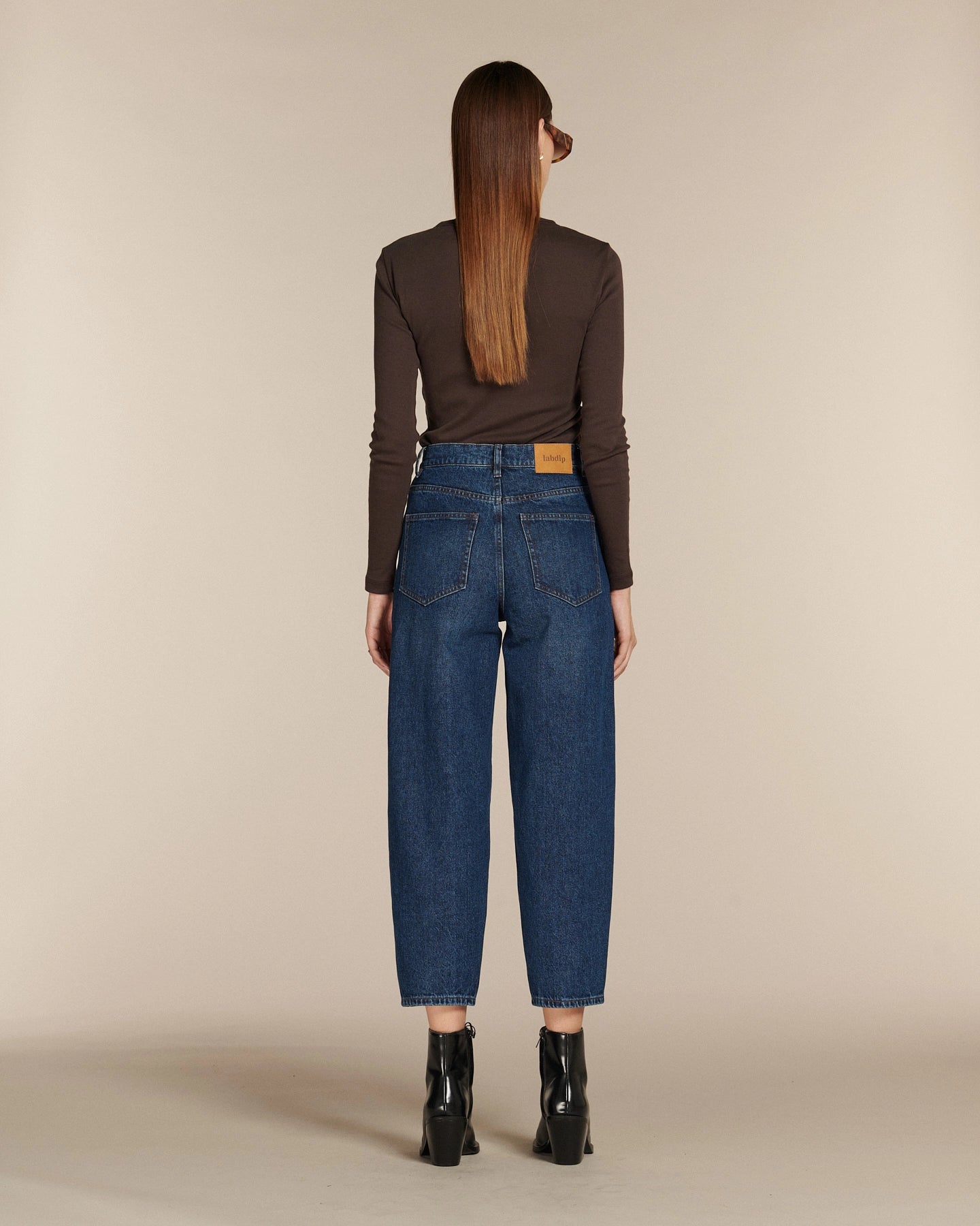 Labdip Jemma Blue Stone jean ballon bleu taille haute