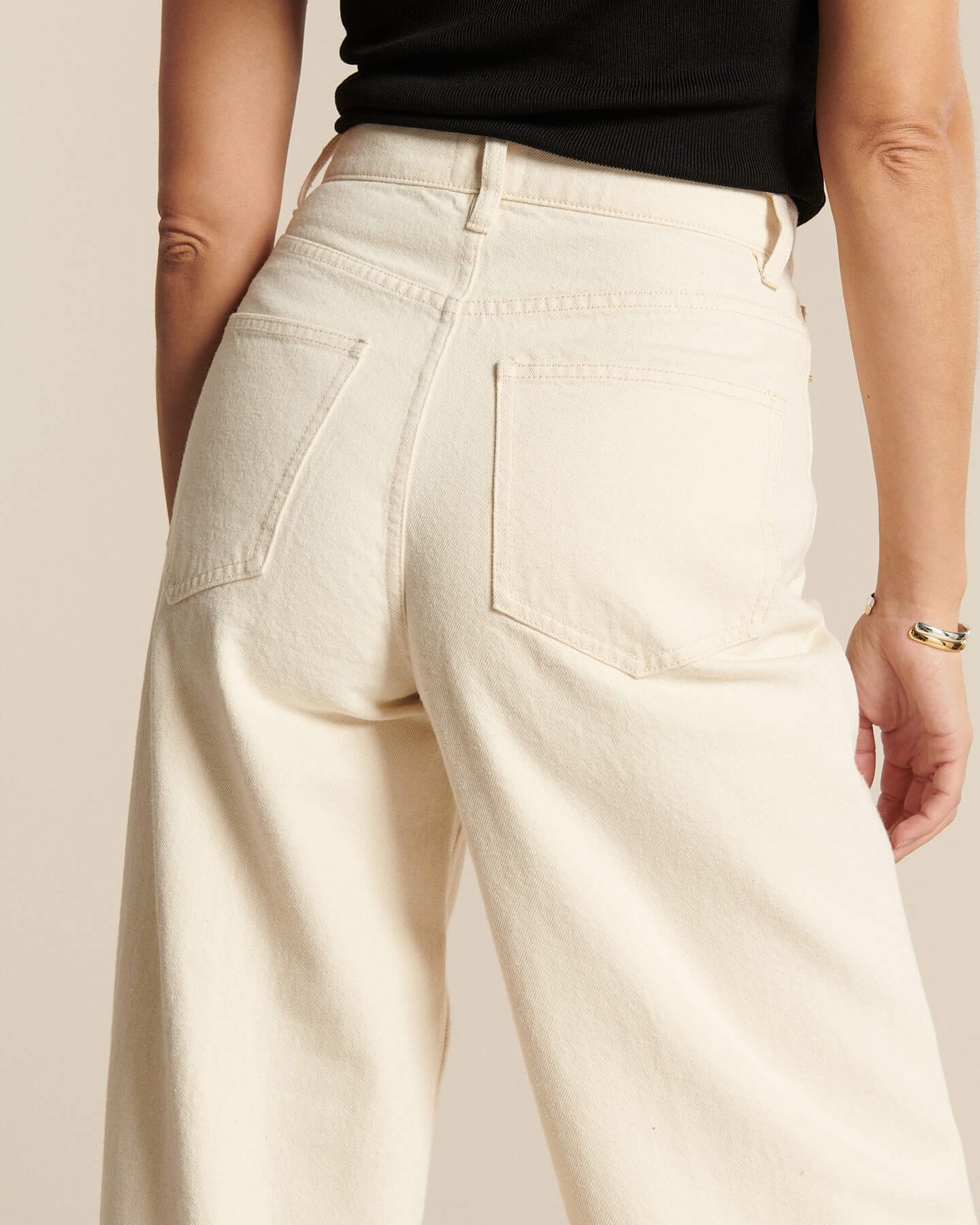 Labdip Jemma jean ballon femme écru taille 30 coton