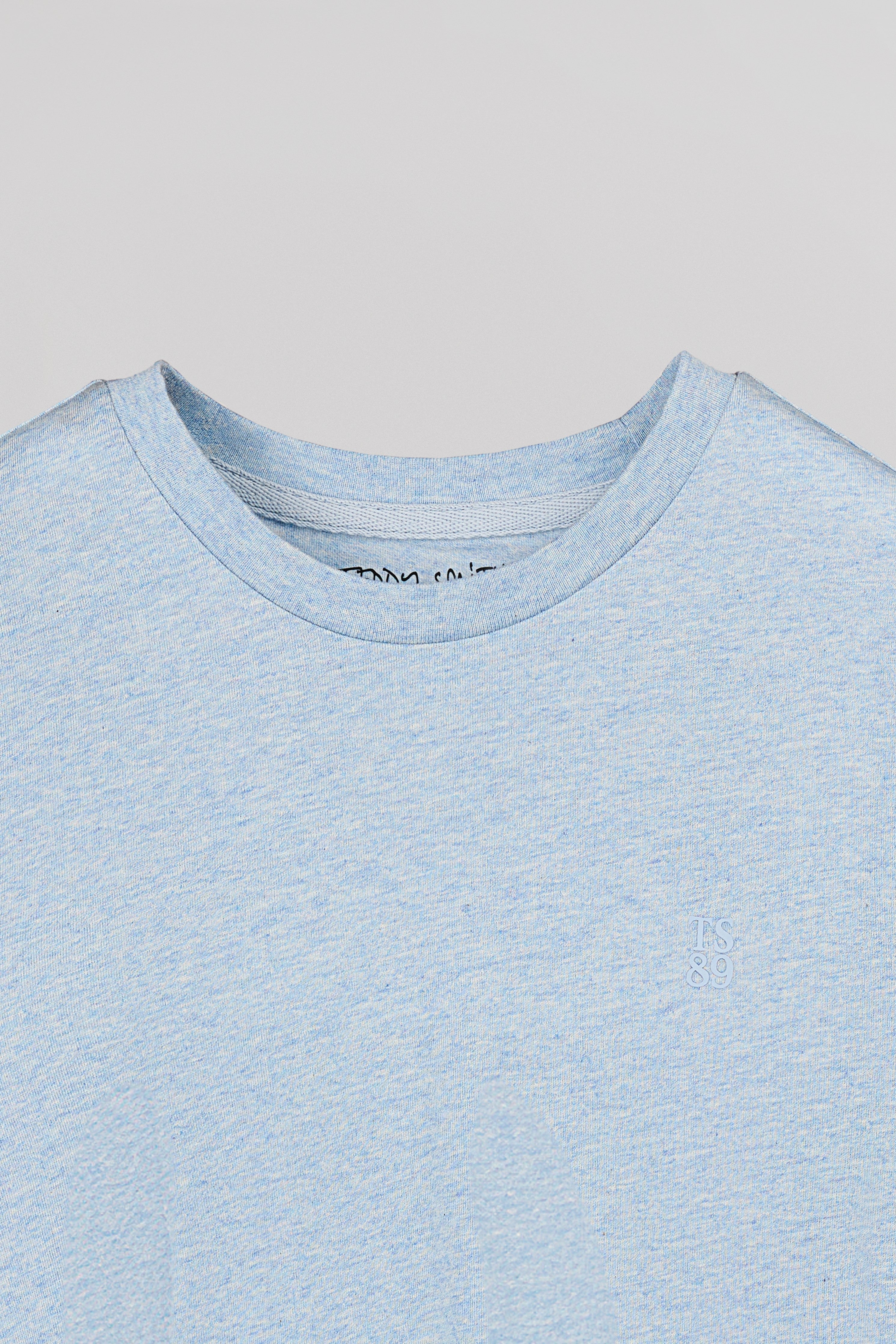 Teddy Smith T-Narvik MC t-shirt bleu pastel chiné