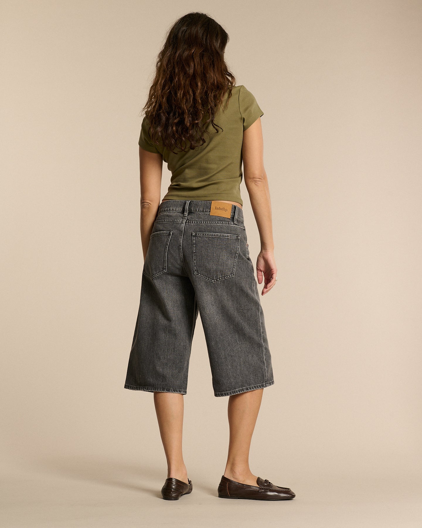 Labdip Kyoto Denim Dusty Grey bermuda gris droite