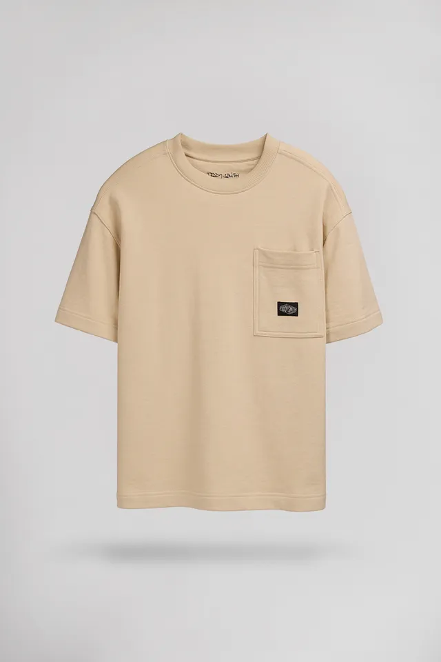 Teddy Smith S-Och RC JR sweat beige clair manches courtes